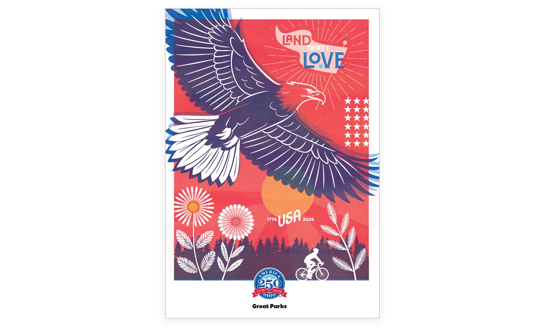 Great Parks + America 250-Ohio Commemorative Poster
