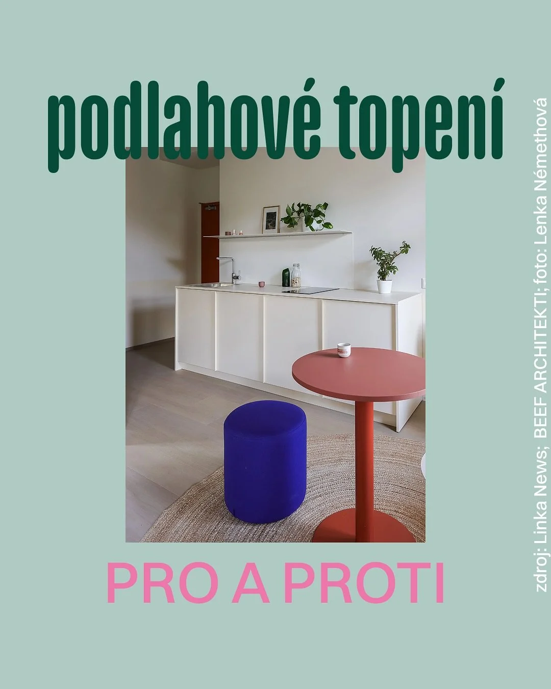 Nemůžete se rozhodnout, jestli podlahové topení ano nebo ne? Tenhle rychlý přehled by vám mohl pomoct.
Více o podlahách, možnostech vytápění i úsporných energetických opatř