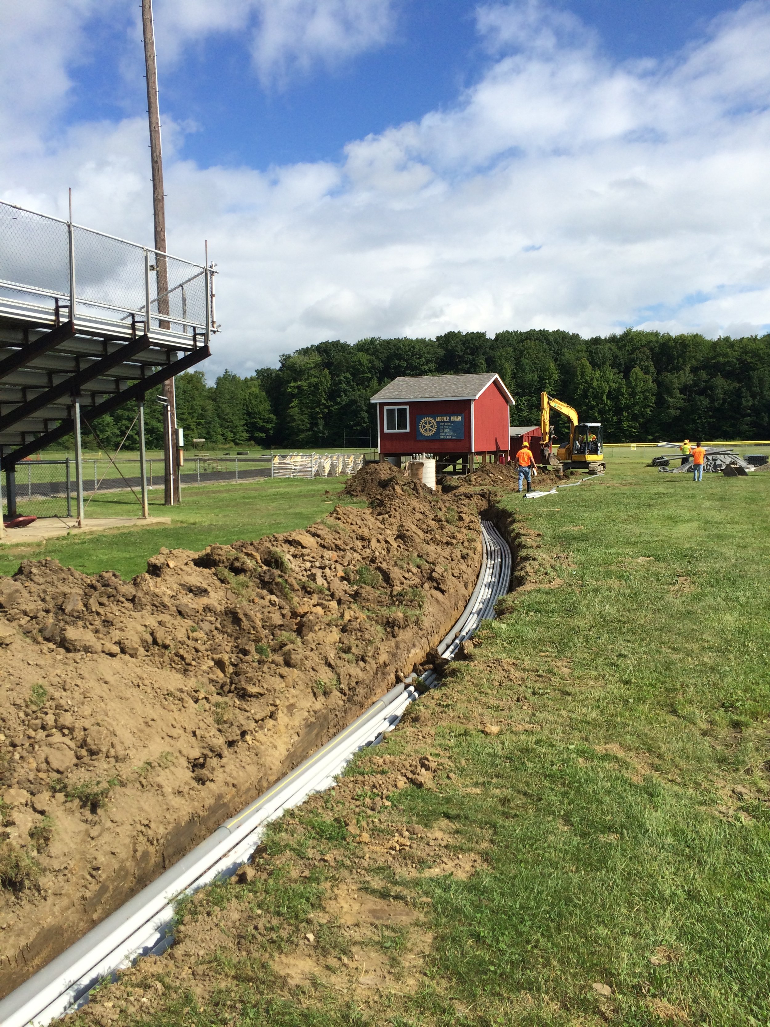 Typical open trench project for electrical upgrade