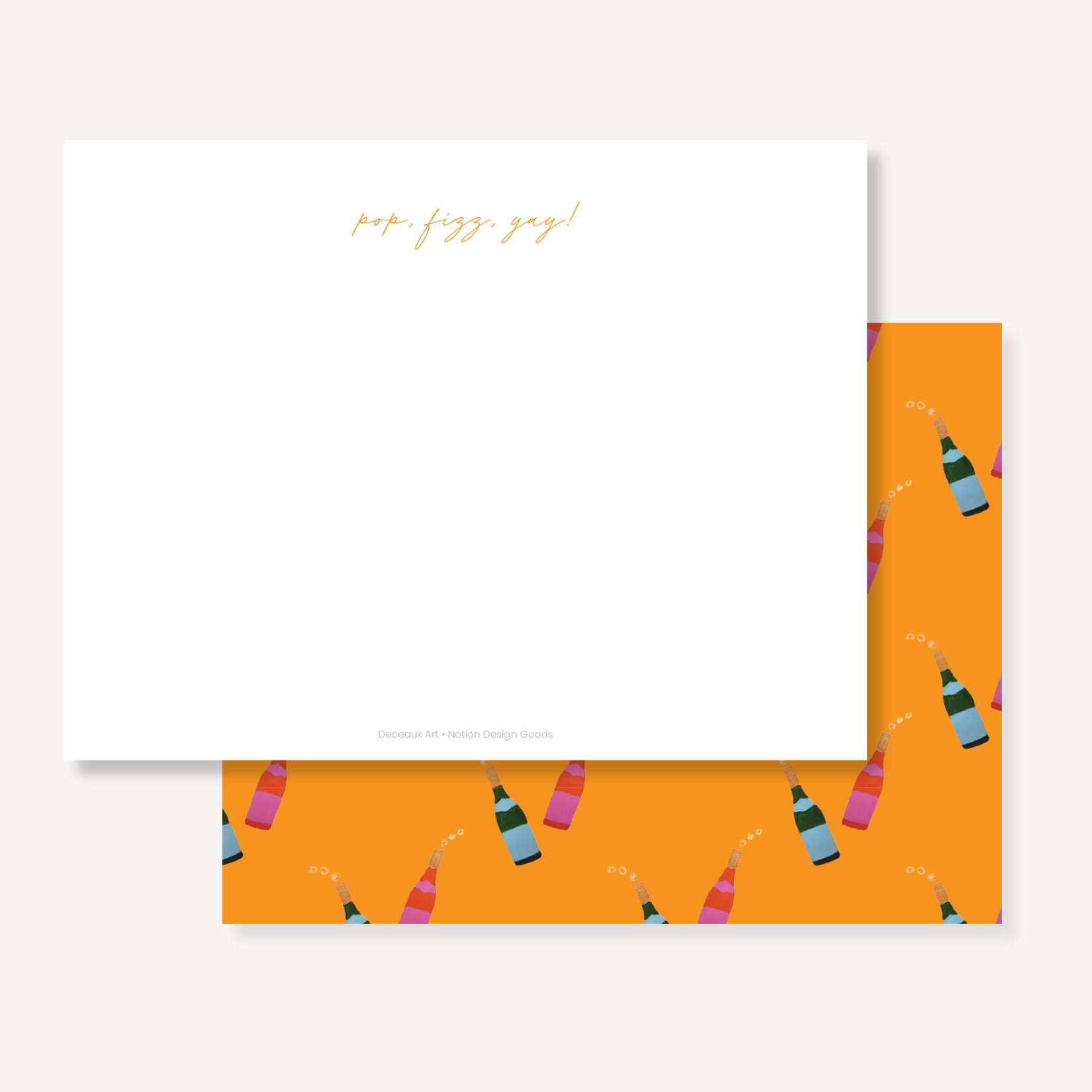 Pop, Fizz, Yay! Bubbles Note Cards