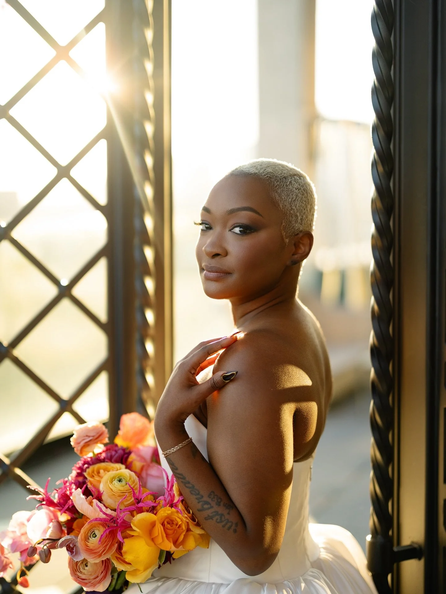 One word: DIVA. 💋 Actually obsessed with you, Nicole. 

Host + Florist: @wanderiefloralstudio
Venue: @letesserae 
Glam: @sayyesbeauty_ + @yourglowing.esthetics
Gowns: @unbridaledhouston
Coordinator: @aetherandarbor