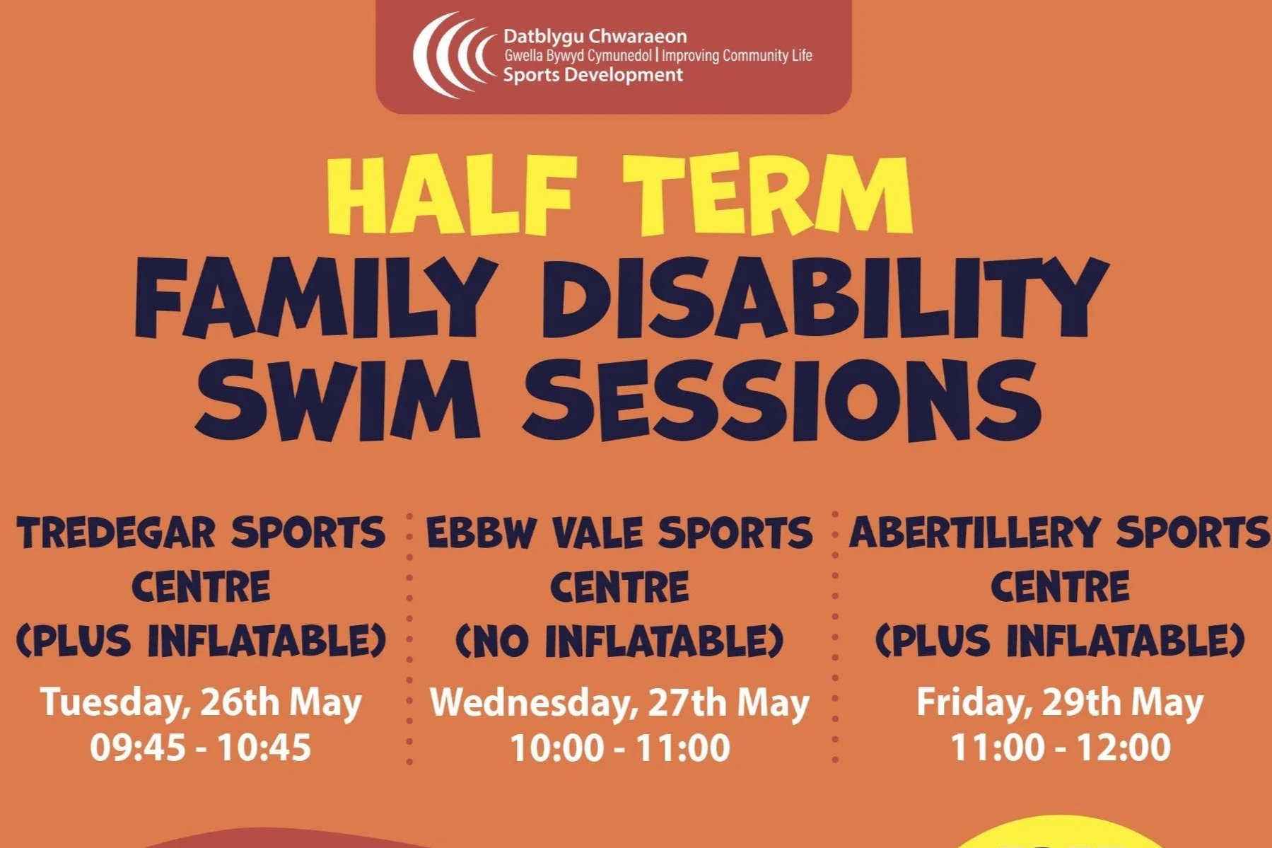 Tredegar Family Disability Swim