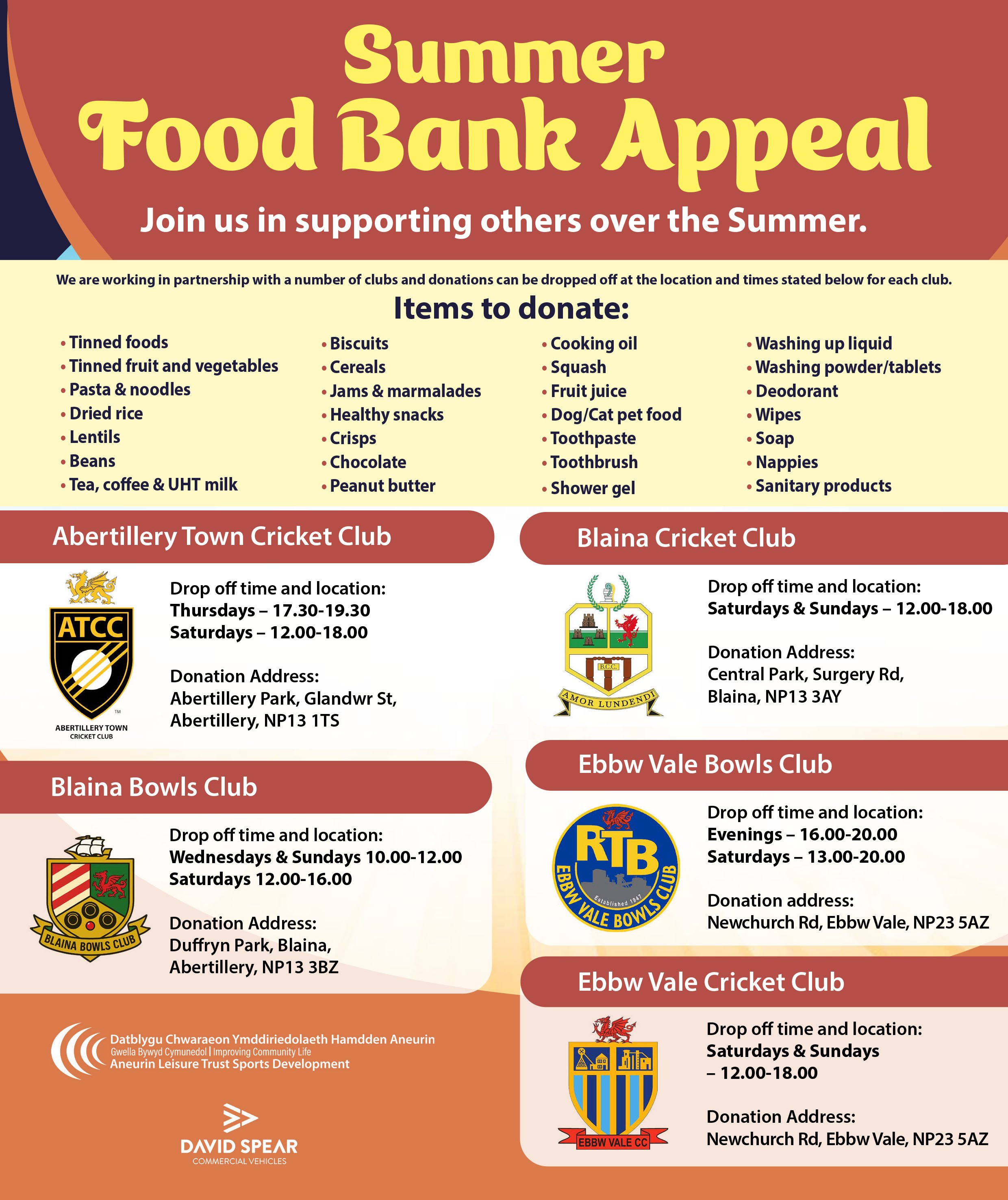Summer Food Bank Appeal