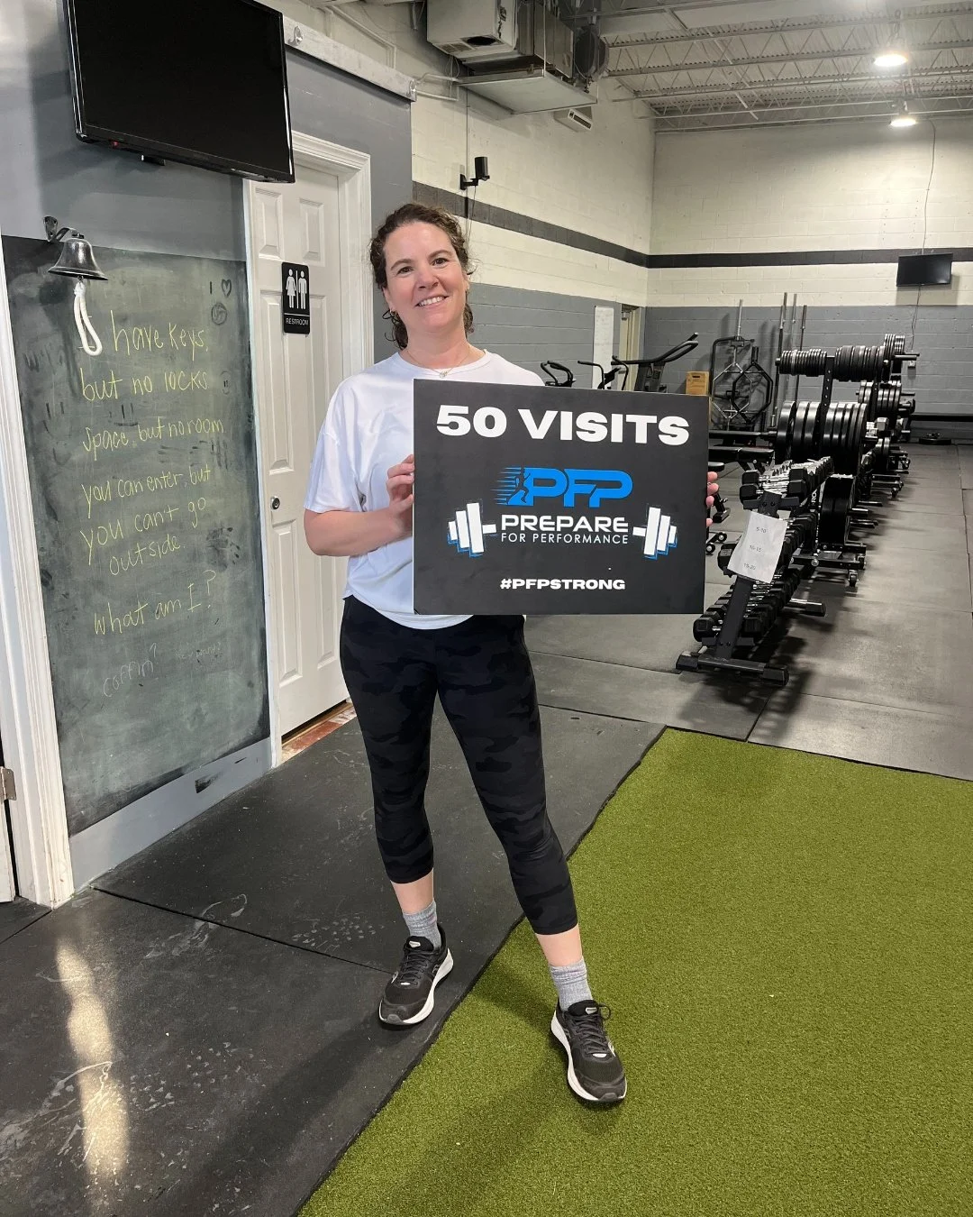 Brienne just hit 50 visits! 🎉

That is 50 times showing up and putting work in when it would have been easier to skip. 50 sessions of getting coached, getting stronger, and building confidence one rep at a time. You can see the difference in how she