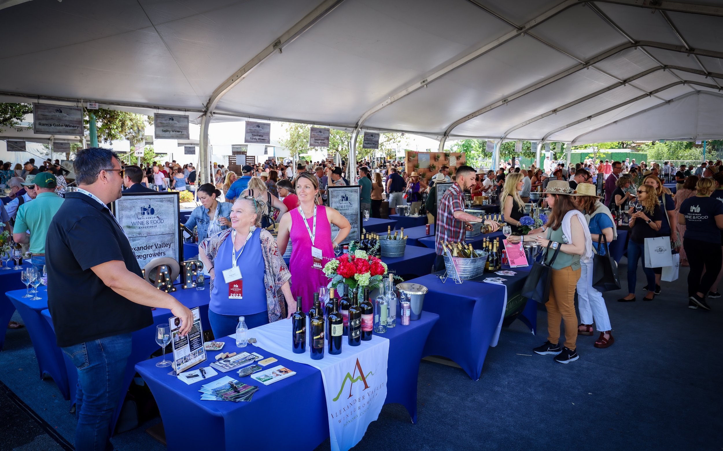 Sonoma County Boutique Winery Center Aisle Tables
