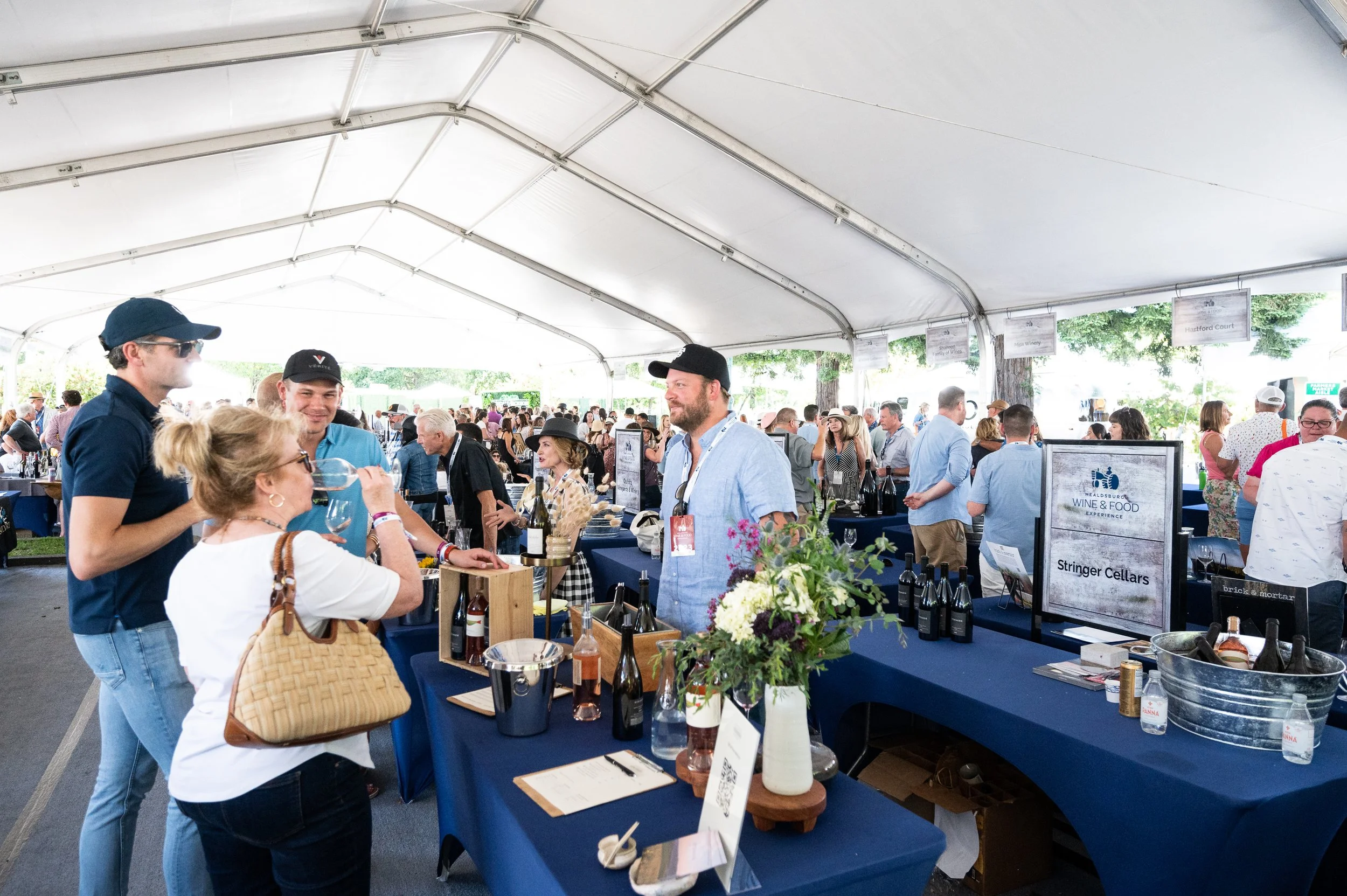 Sonoma County Boutique Winery Center Aisle Tables