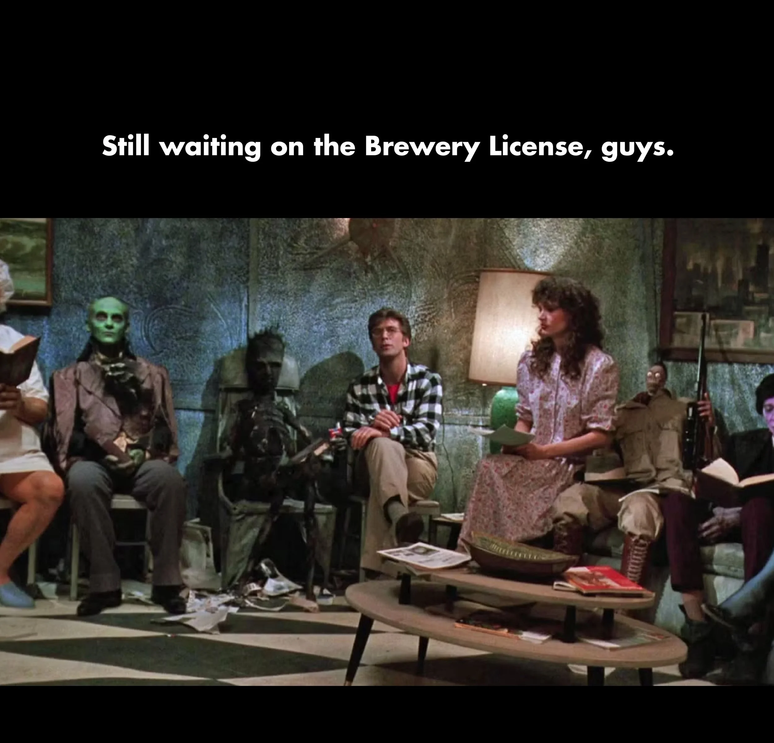 Waiting patiently! Hopefully any day now&hellip; 🤞🏻because we really wanted to get into the Halloween spirit and start slinging beers to you guys, obviously. But it is what it is! In the meantime, we&rsquo;re still there most days doing finishing t