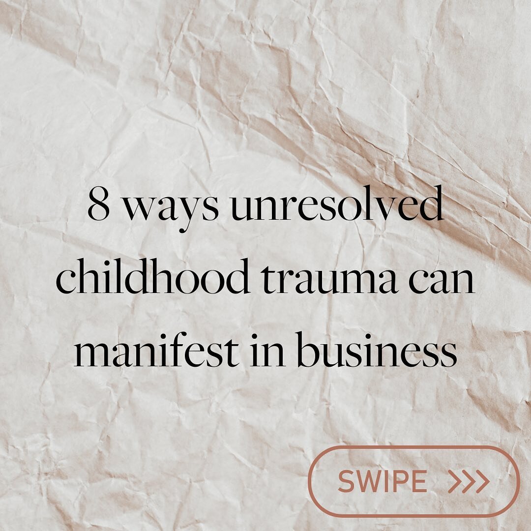 8 Ways Unresolved Childhood Trauma can Manifest in Business ⁣⁣⠀
⁣⁣⠀
Not everything is a &ldquo;mindset issue&rdquo; or a &ldquo;state change&rdquo; ⁣⁣⠀
⁣⁣⠀
Healing childhood trauma is beyond affirmations, changing state, massive action and forcing th