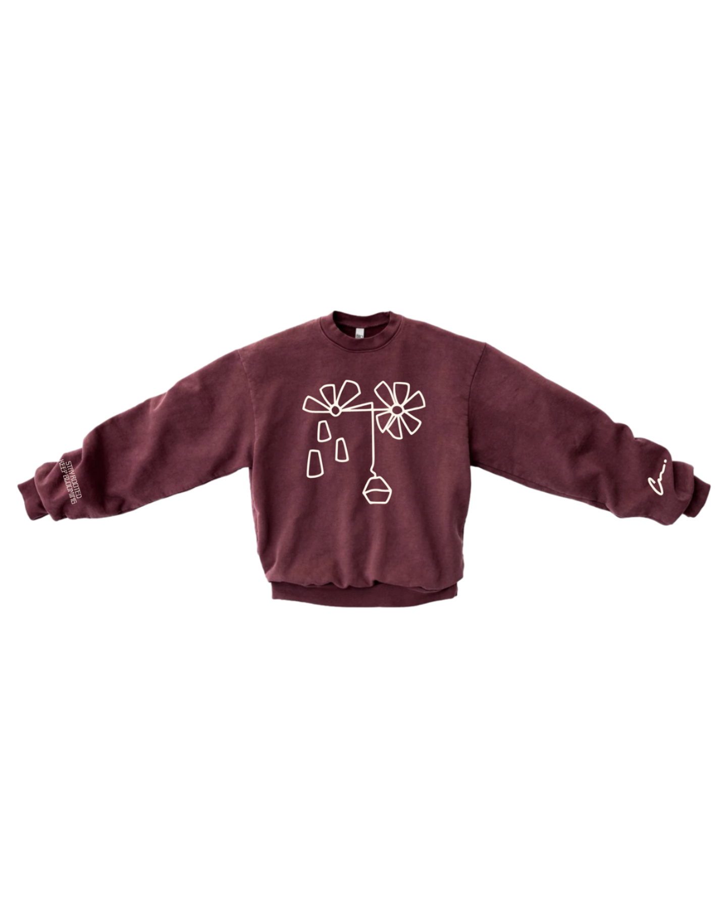 BURGUNDY 'Water Me.' Crewneck (Pre-order)