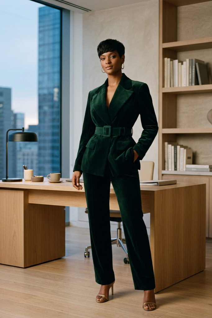 Green Velvet Suit