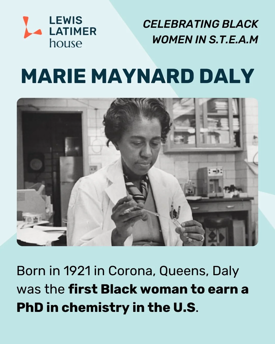 Happy Women&rsquo;s History Month! At this month&rsquo;s STEAM Saturday, our educators will be highlighting the work of Marie Maynard Daly. Participants will be using wire and watercolor to create DNA sculptures, inspired by Daly&rsquo;s research on 