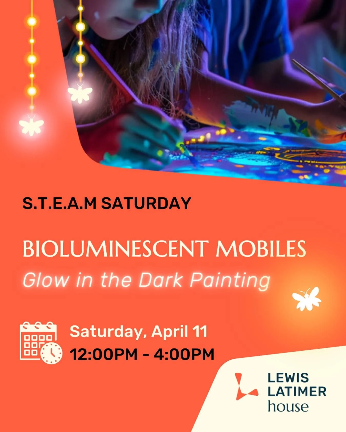 Celebrate Earth Month at the Lewis Latimer House with an artistic spin! Learn about the work of biochemist Emmett Chappelle and his work with bioluminescence as inspiration. Participants will paint cardboard animals and insects to create their own gl