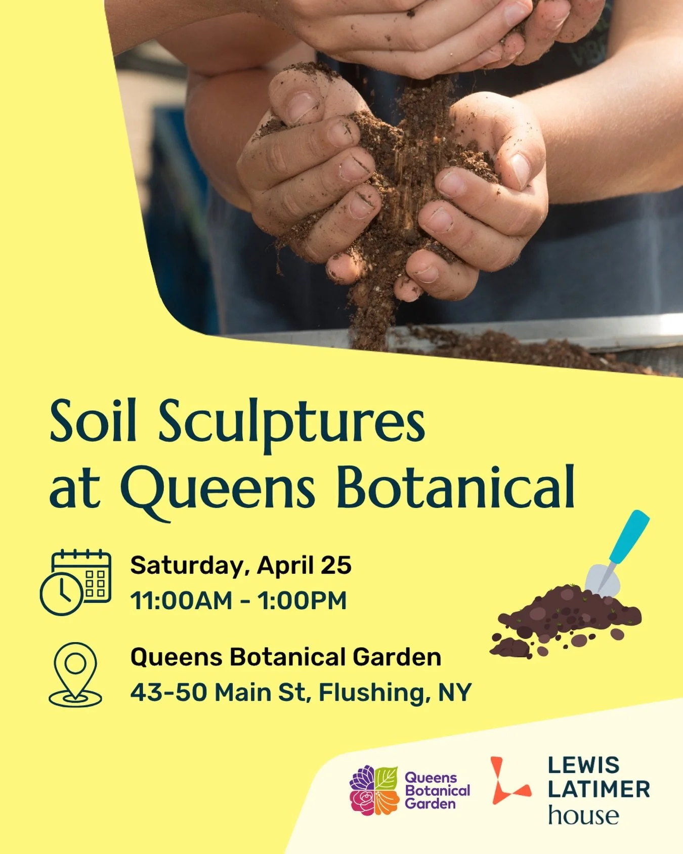 Take a close look! Join educators from the Lewis Latimer House as we celebrate the environment around us and below our feet. Using soil samples and handheld microscopes, participants will use clay to create sculptures inspired by the insects found in