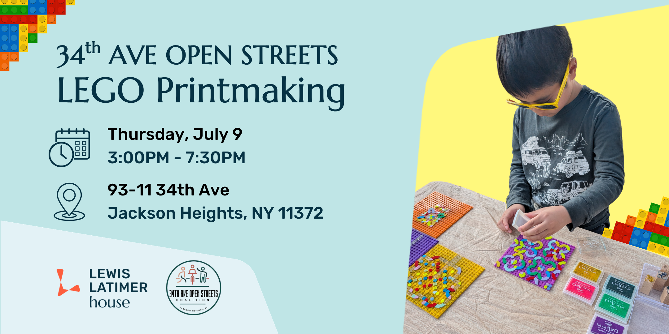 34th Ave Open Streets: LEGO Printmaking