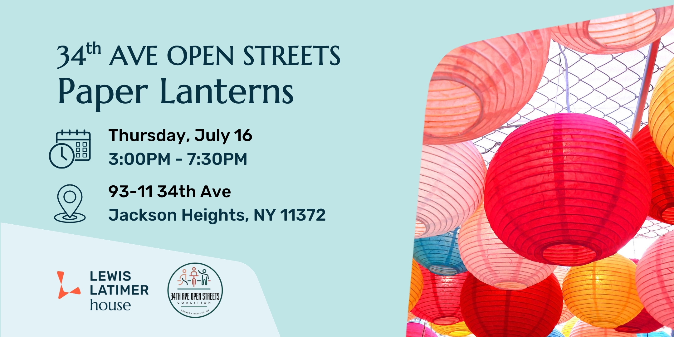 34th Ave Open Streets: Paper Lanterns