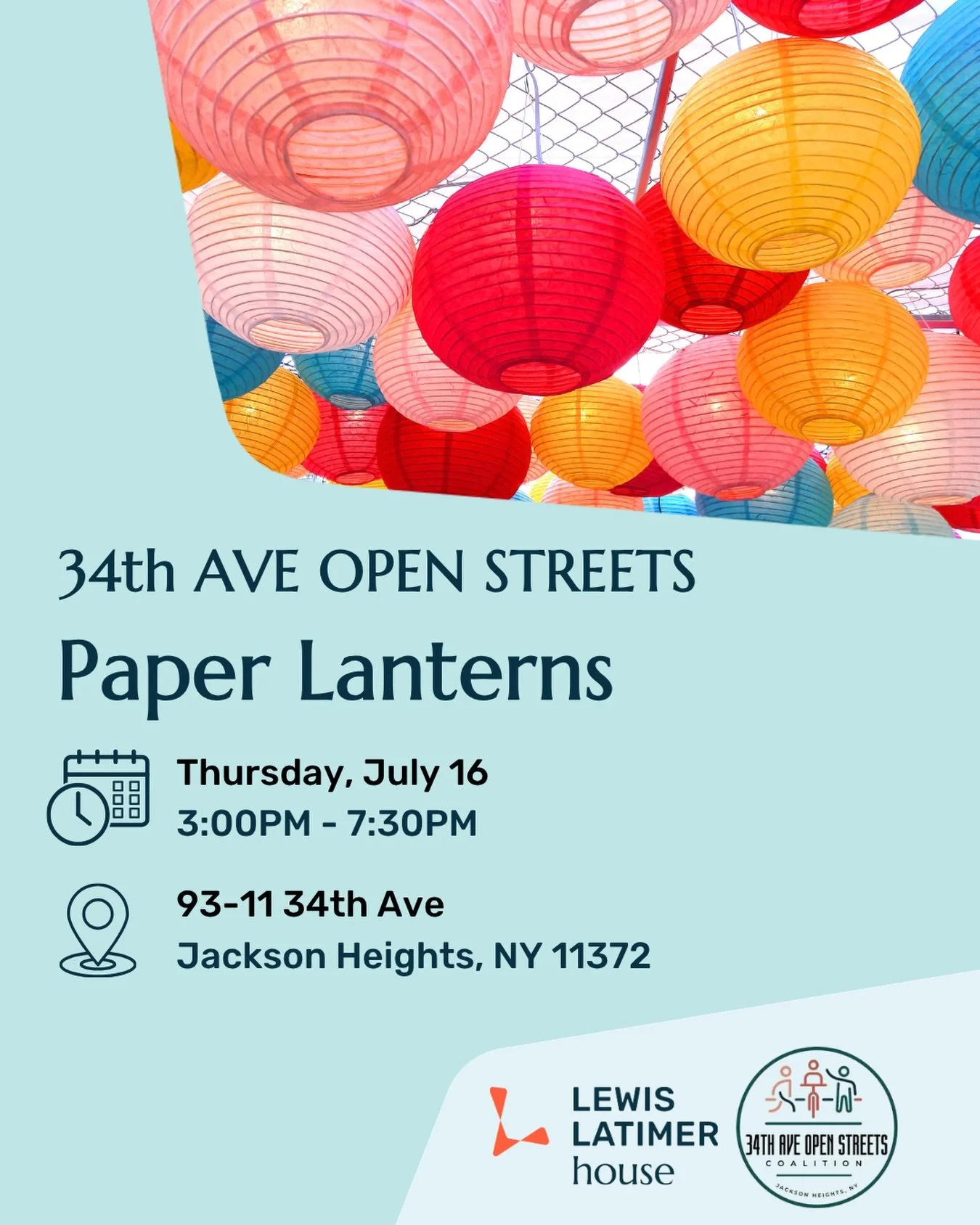 This Thursday, join us at 34th Ave Open Streets @34_ave! Come experiment with light, construction, and design to create a Light of Freedom Lantern inspired by the legacy of Lewis Latimer!

34th ave Open Streets activities and workshops are free and o