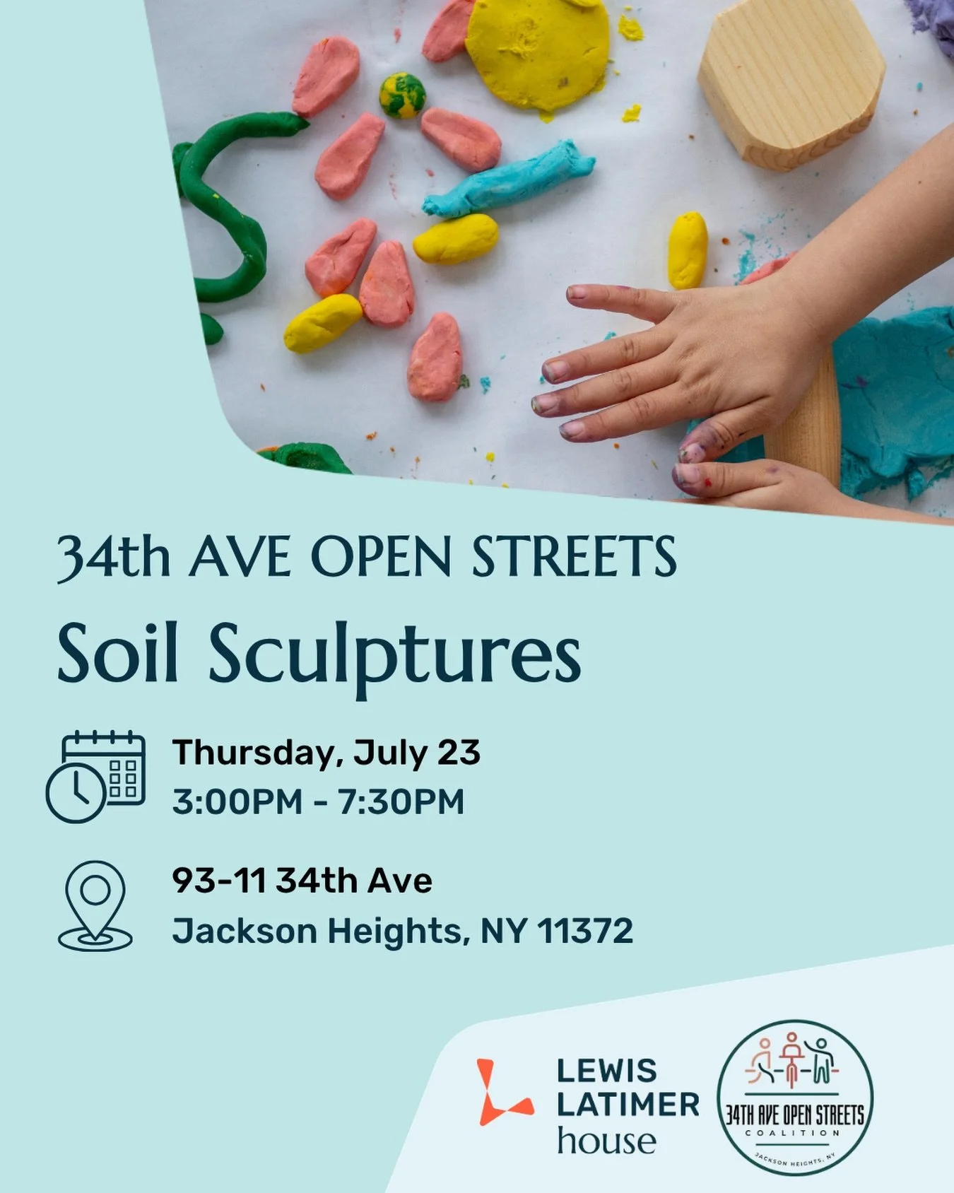 Join our educators at 34th Ave Open Streets next Thursday as we celebrate the environment around us and below our feet. Using soil samples and handheld microscopes, participants will use clay to create sculptures inspired by the insects found in our 