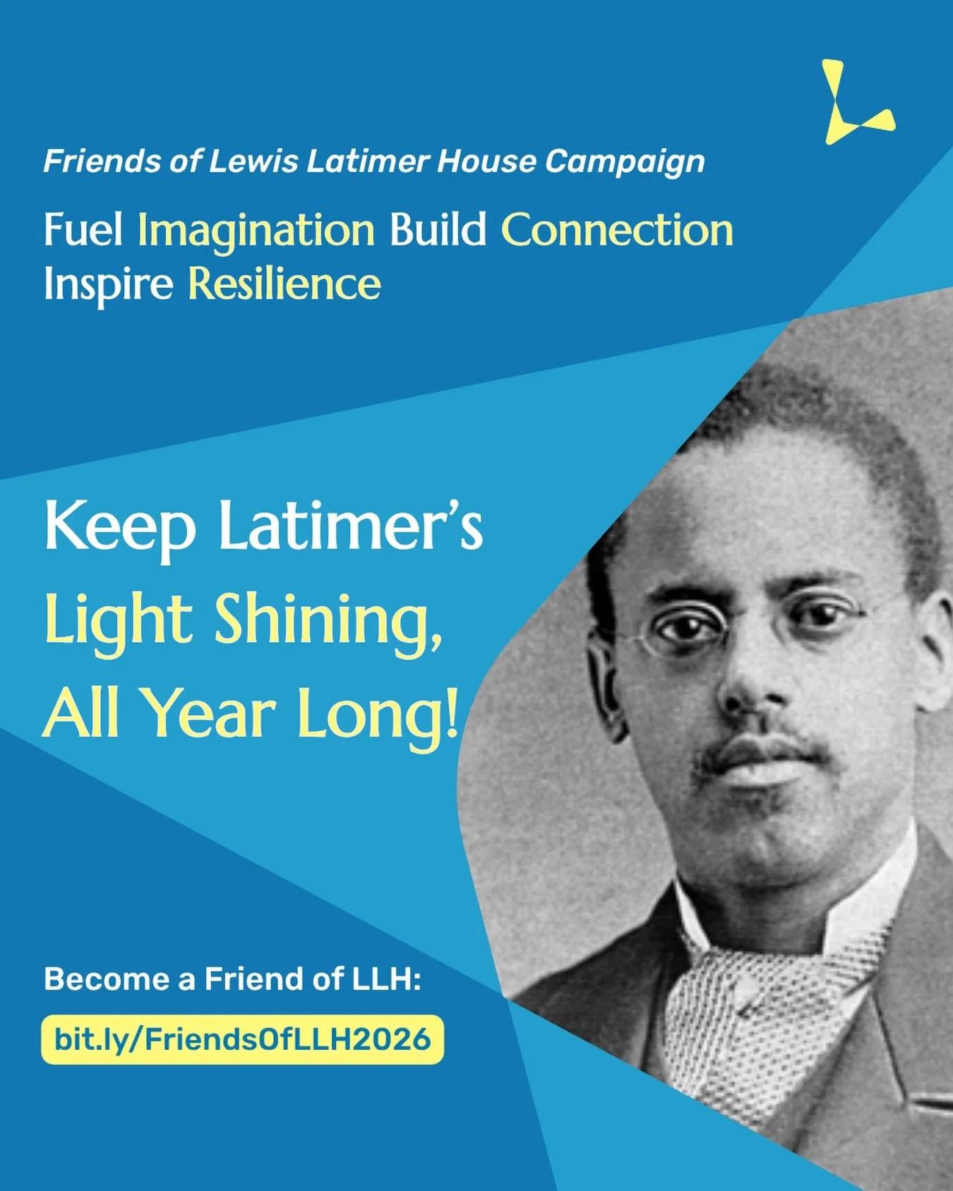 This Friday marks Lewis Latimer&rsquo;s 178th birthday! 💡
To celebrate his extraordinary legacy, we&rsquo;re launching the 2026 Friends of Lewis Latimer House Campaign with a goal of raising $12,000 by September 30.

This year&rsquo;s campaign theme