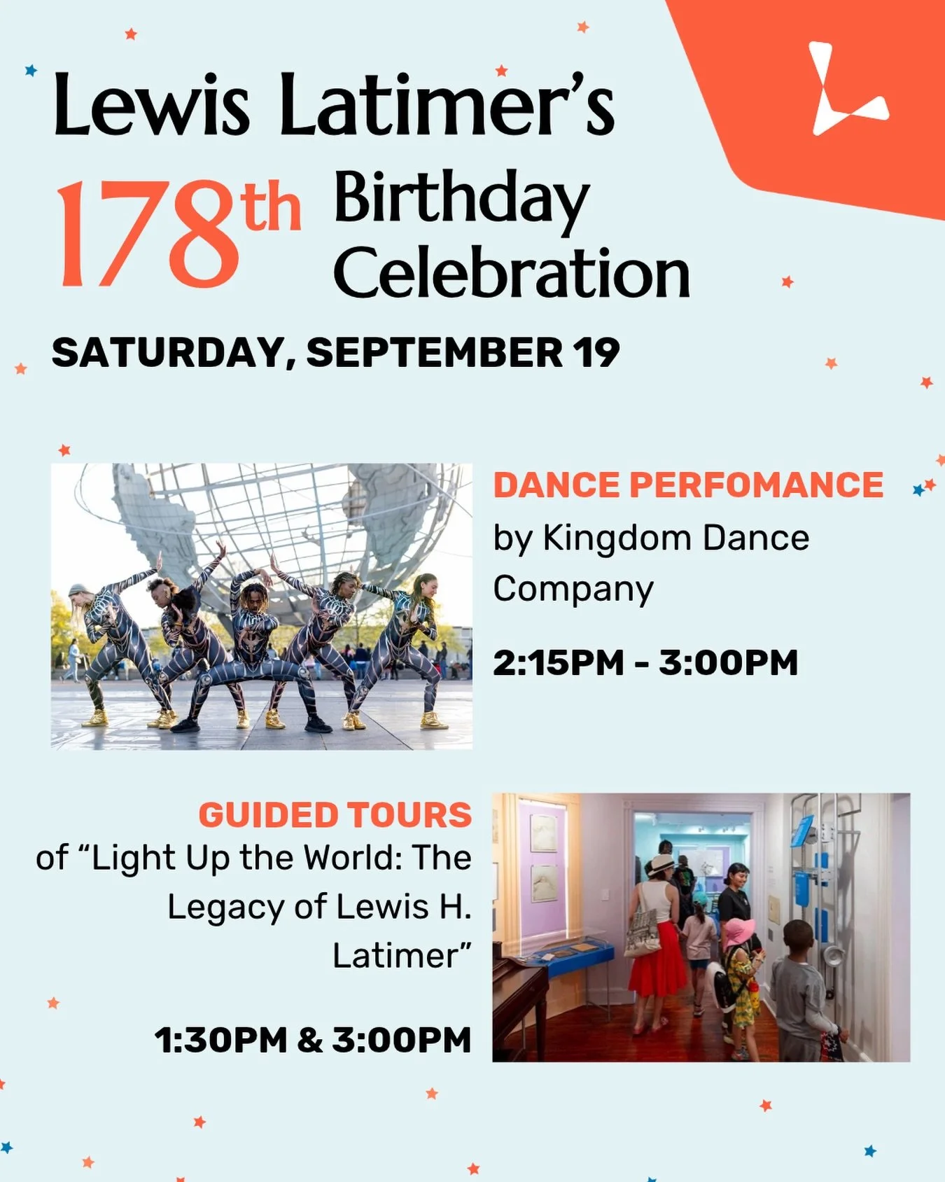 We&rsquo;re so excited to celebrate Latimer&rsquo;s birthday with you tomorrow! The day will be filled with family-friendly fun and interactive experiences, including a dance performance by @thekingdomdanceco at 2:15pm, and 20-minute guided tours at 