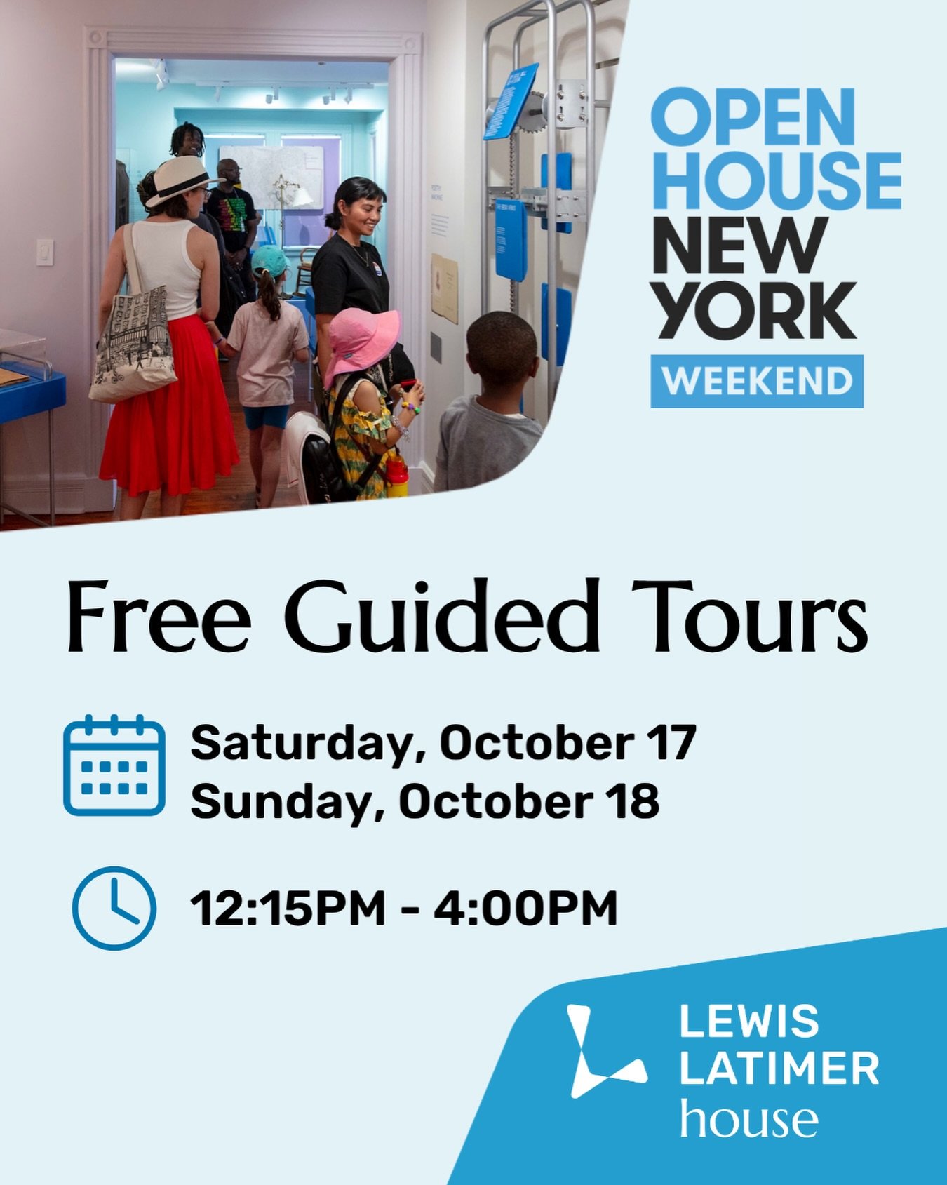 Join the Lewis Latimer House for @openhousenewyork Weekend! Visitors will have the opportunity to experience free guided tours of the museum. Come explore the &ldquo;Light Up the World: The Legacy of Lewis H. Latimer&rdquo; permanent exhibition as pa