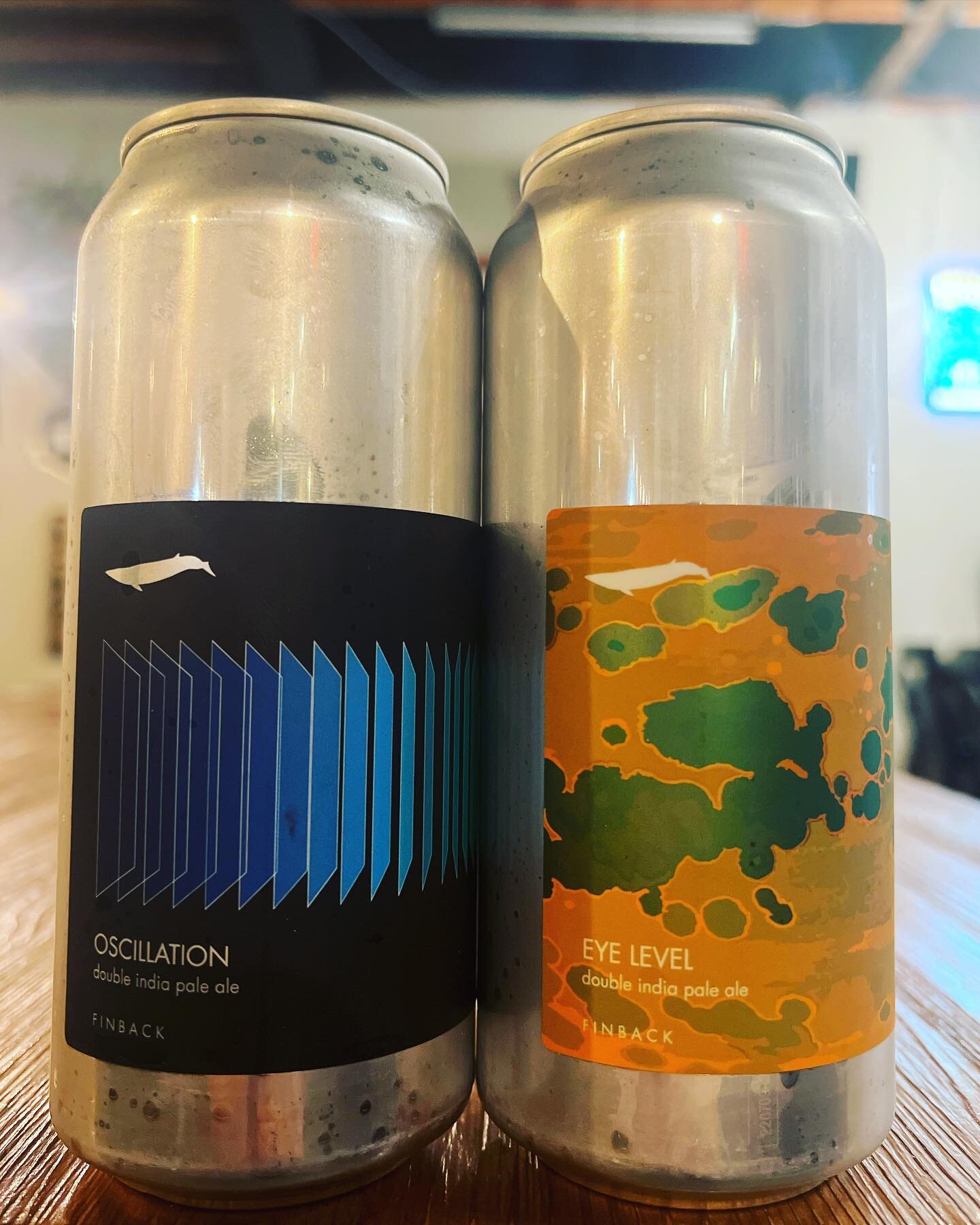 @finbackbrewery has arrived!! Come check out this highly rated brewery from New York 🎉

🍻Oscillation 031 Hazy DIPA w. Triumph, Simcoe, Mosaic &amp; Sabro 8.5%

🍻Eye Level Hazy DIPA w. Citra, Nelson, &amp; Mosaic 8%