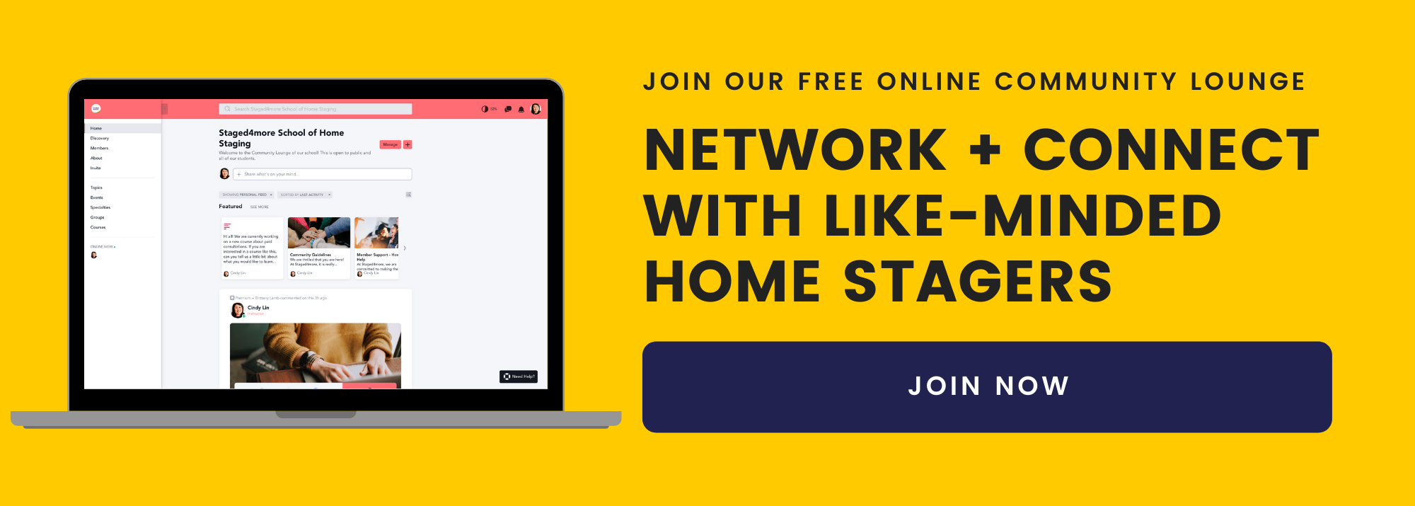 Join Staged4more's Free Online Community for Home Stagers