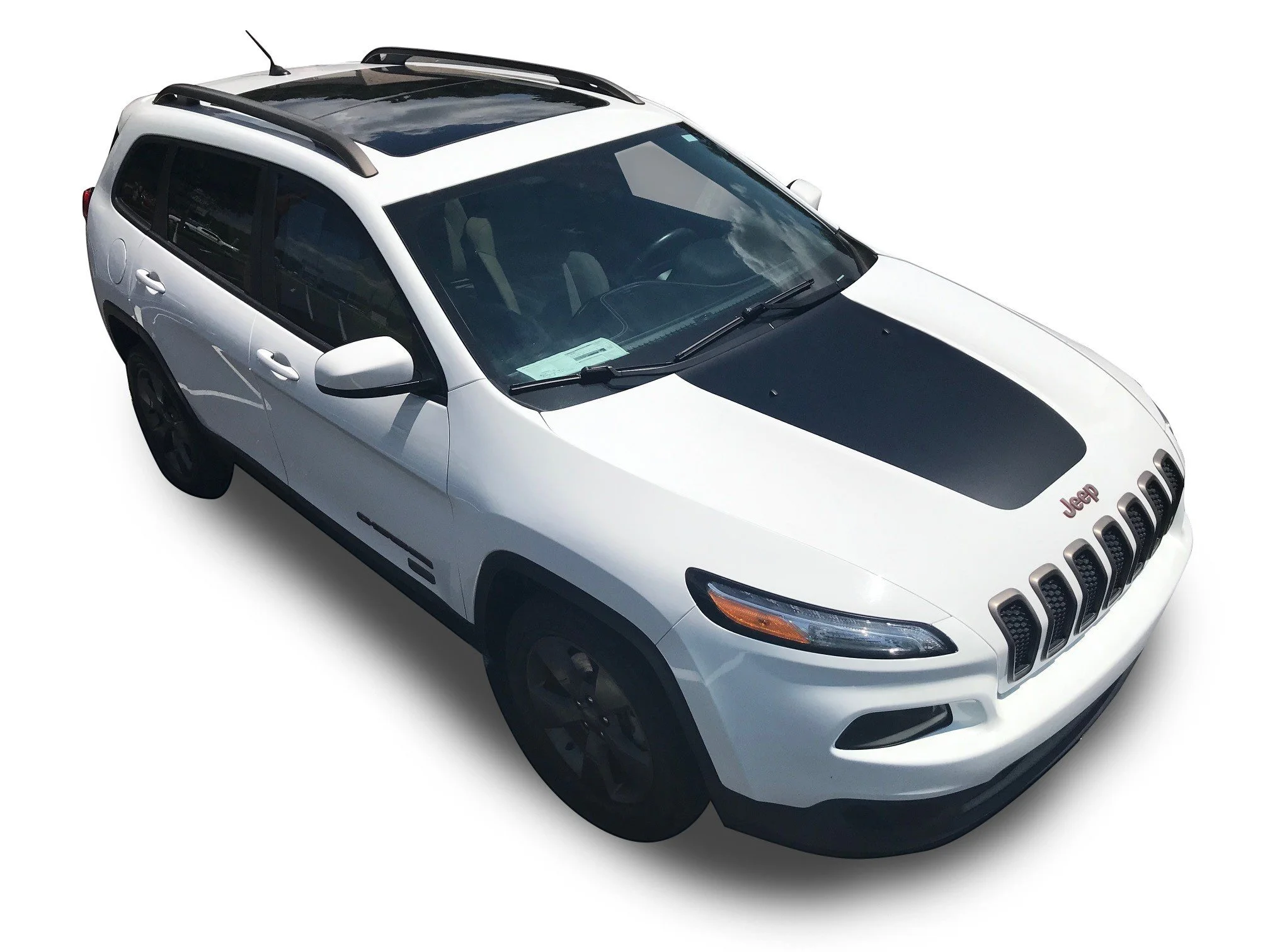 Fits Jeep Cherokee Hood Stripes: Auto Vinyl Graphics Decals And Stickers Years 2014-2023