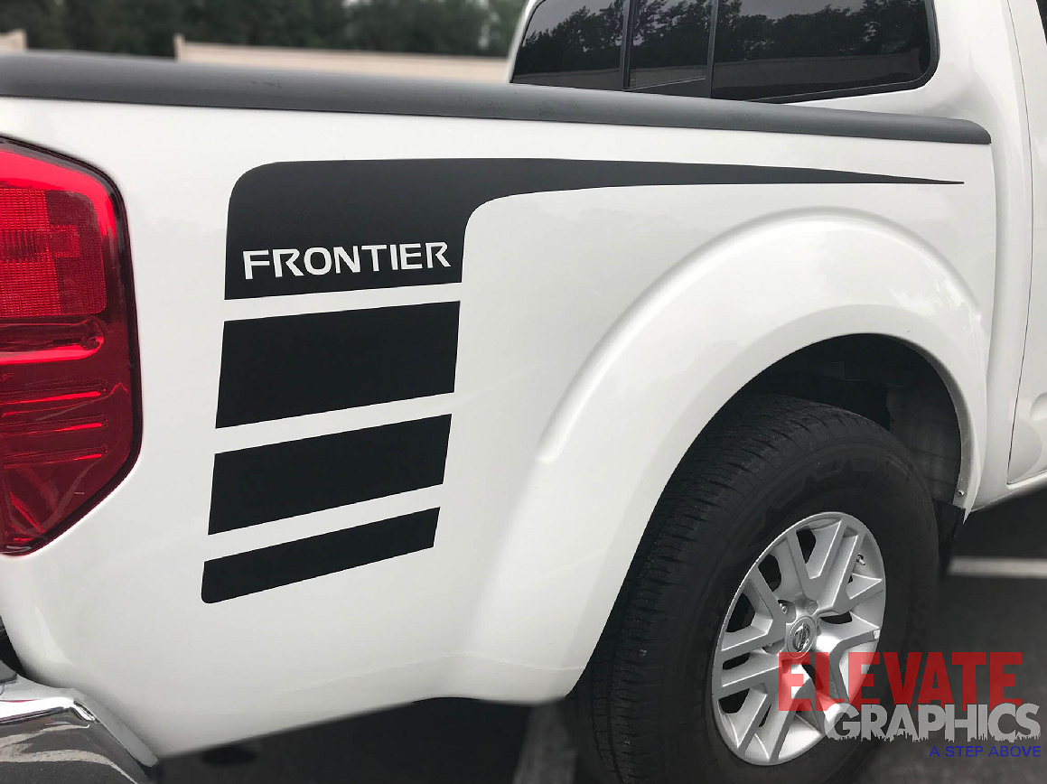 Frontier Graphics Nissan Frontier Hood & Side Stripes: Auto Vinyl Graphics 3M Decals And ...