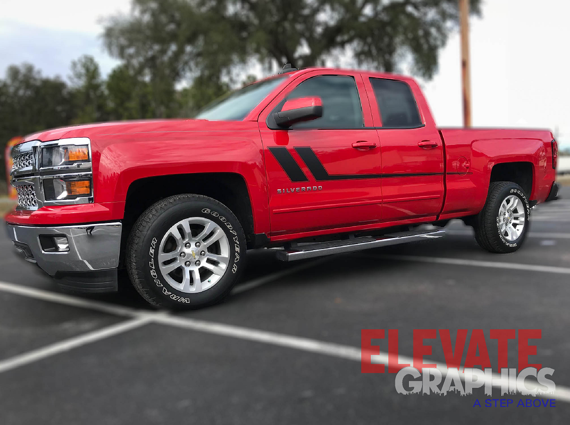 Chevy Silverado Side Race Stripes: Auto Vinyl Graphics 3M Decals And ...