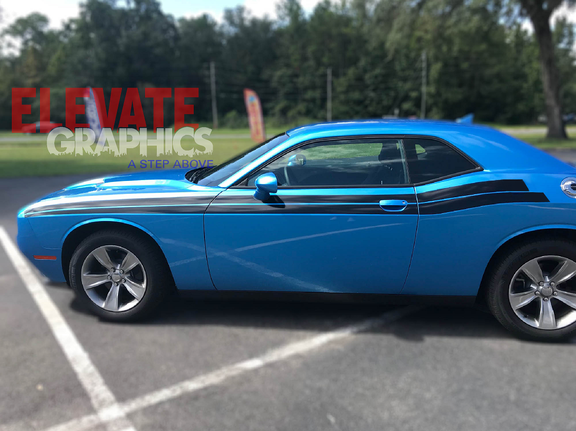 Dodge Challenger Side RT Beast Stripes: Auto Vinyl Graphics 3M Decals ...