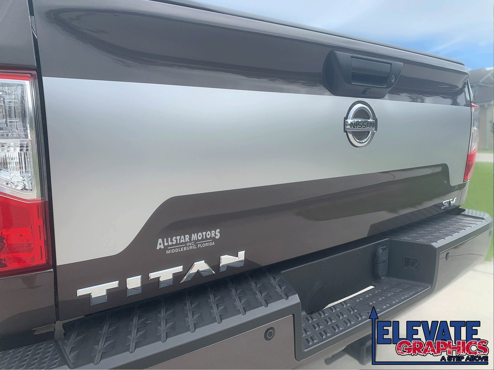 Nissan Titan Tailgate Boss Stripes : Auto Vinyl Graphics 3m Decals And Stickers Years 2016-2023 - Elevate Graphics