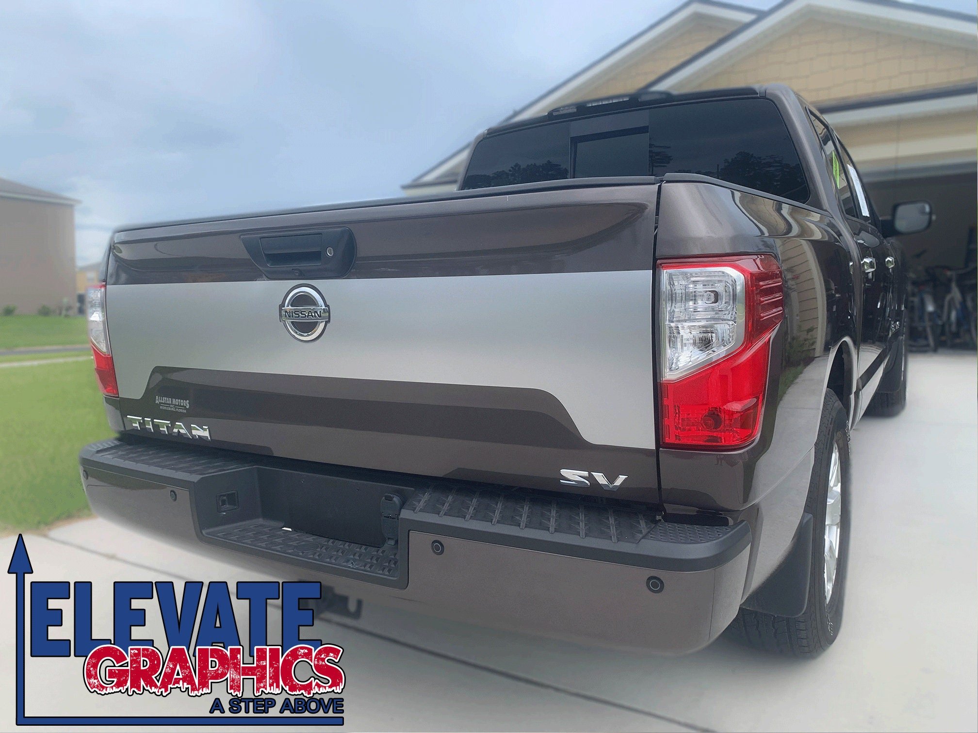 Nissan Titan Tailgate Boss Stripes : Auto Vinyl Graphics 3m Decals And Stickers Years 2016-2023 - Elevate Graphics