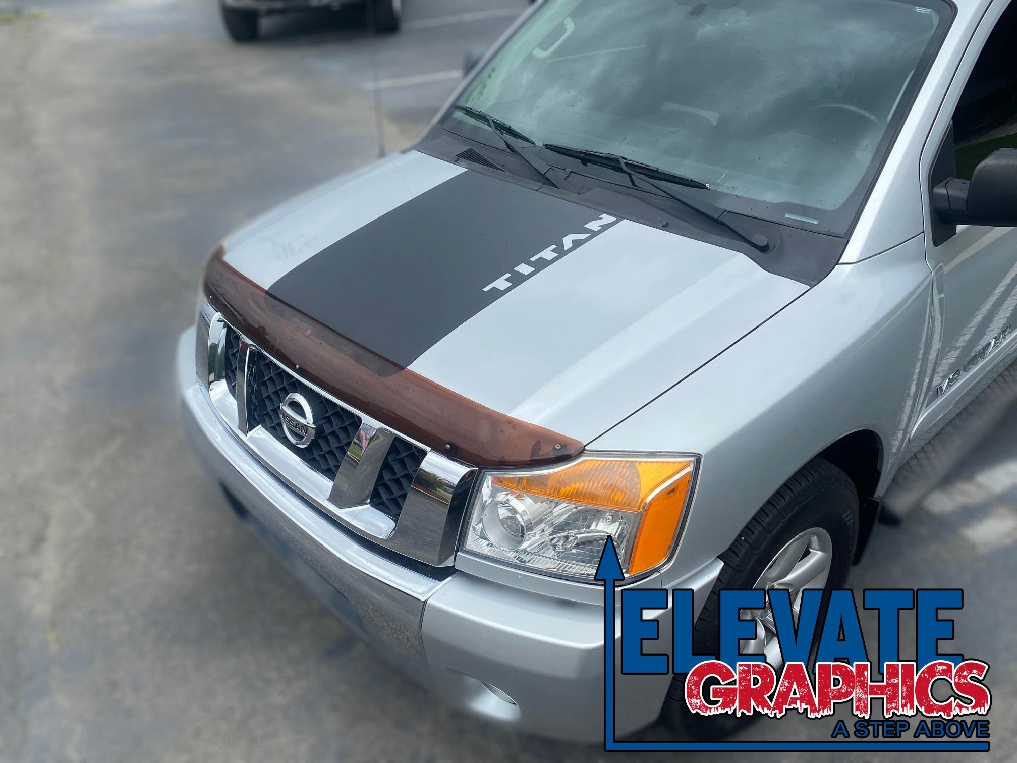 Nissan Titan Hood Power Stripes : Vinyl Graphics 3M Decals And Stickers Years 2004-2015 - Elevate Graphics