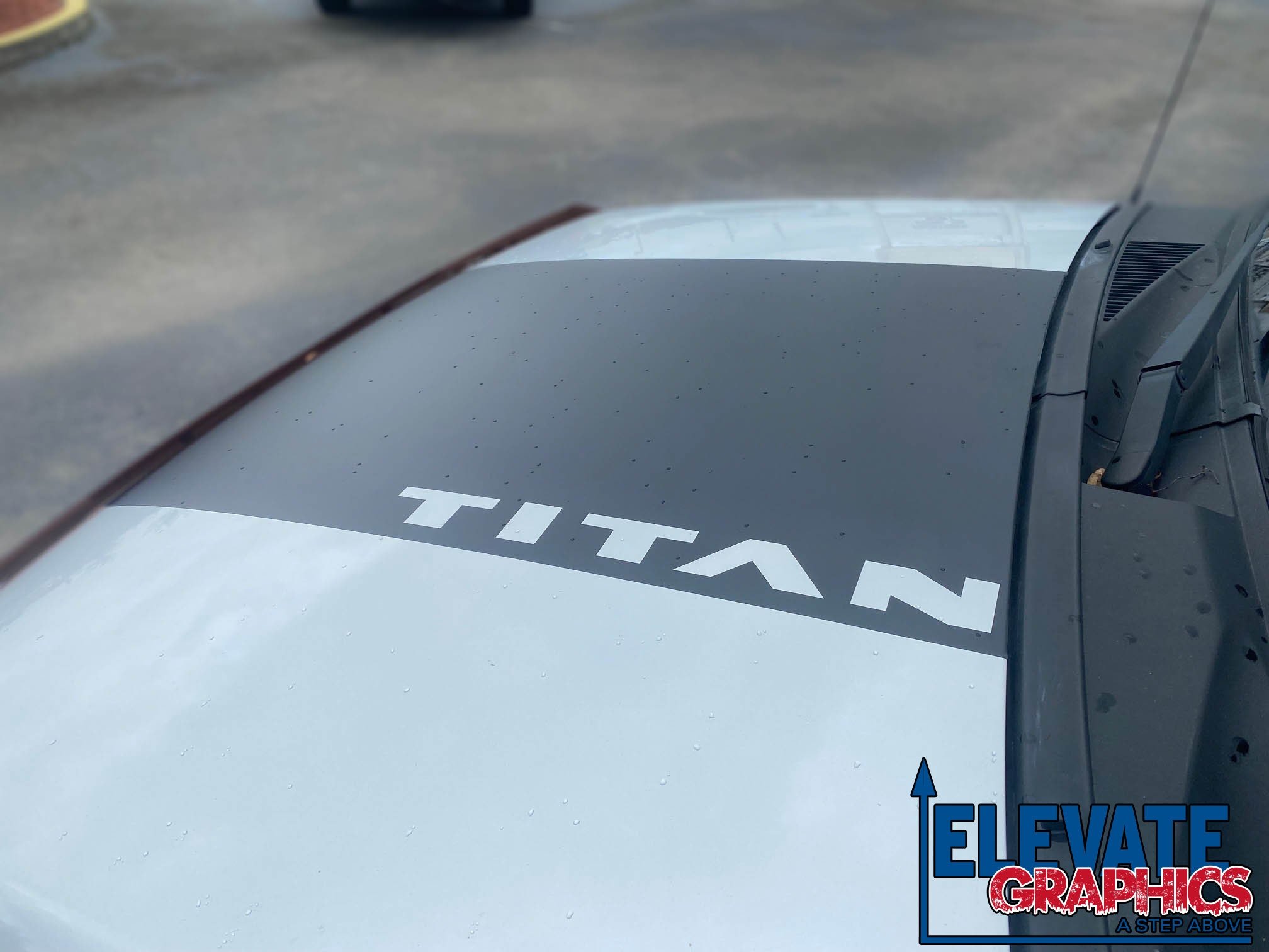 Nissan Titan Hood Power Stripes : Vinyl Graphics 3M Decals And Stickers Years 2004-2015 - Elevate Graphics