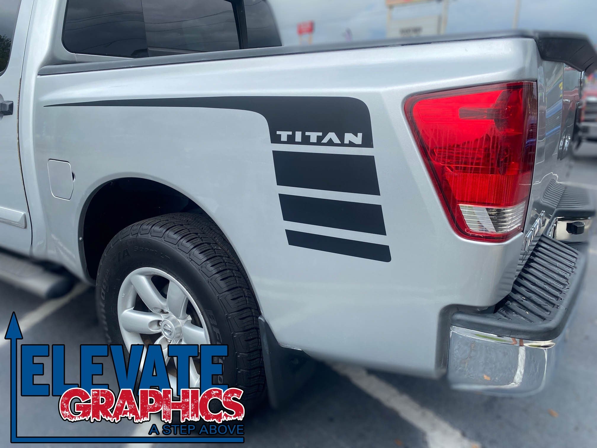 Nissan Titan Side Power Stripes: 3M Graphics Vinyl Decals And Stickers Years 2004-2015 - Elevate Graphics