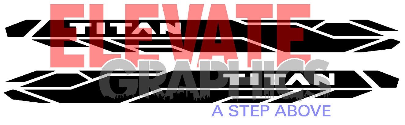 Nissan Titan Side Rocker Break Stripes: Auto Vinyl Graphics And 3m Decals Stickers 2010-2023 - Elevate Graphics