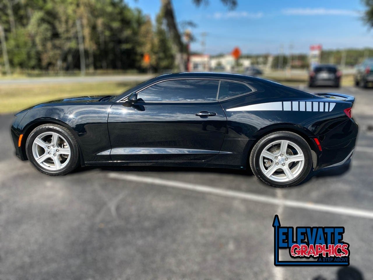 Chevy Camaro Side Check Stripes 3M Auto Graphics Vinyl Decals Stickers 2010-2018 - Elevate Graphics