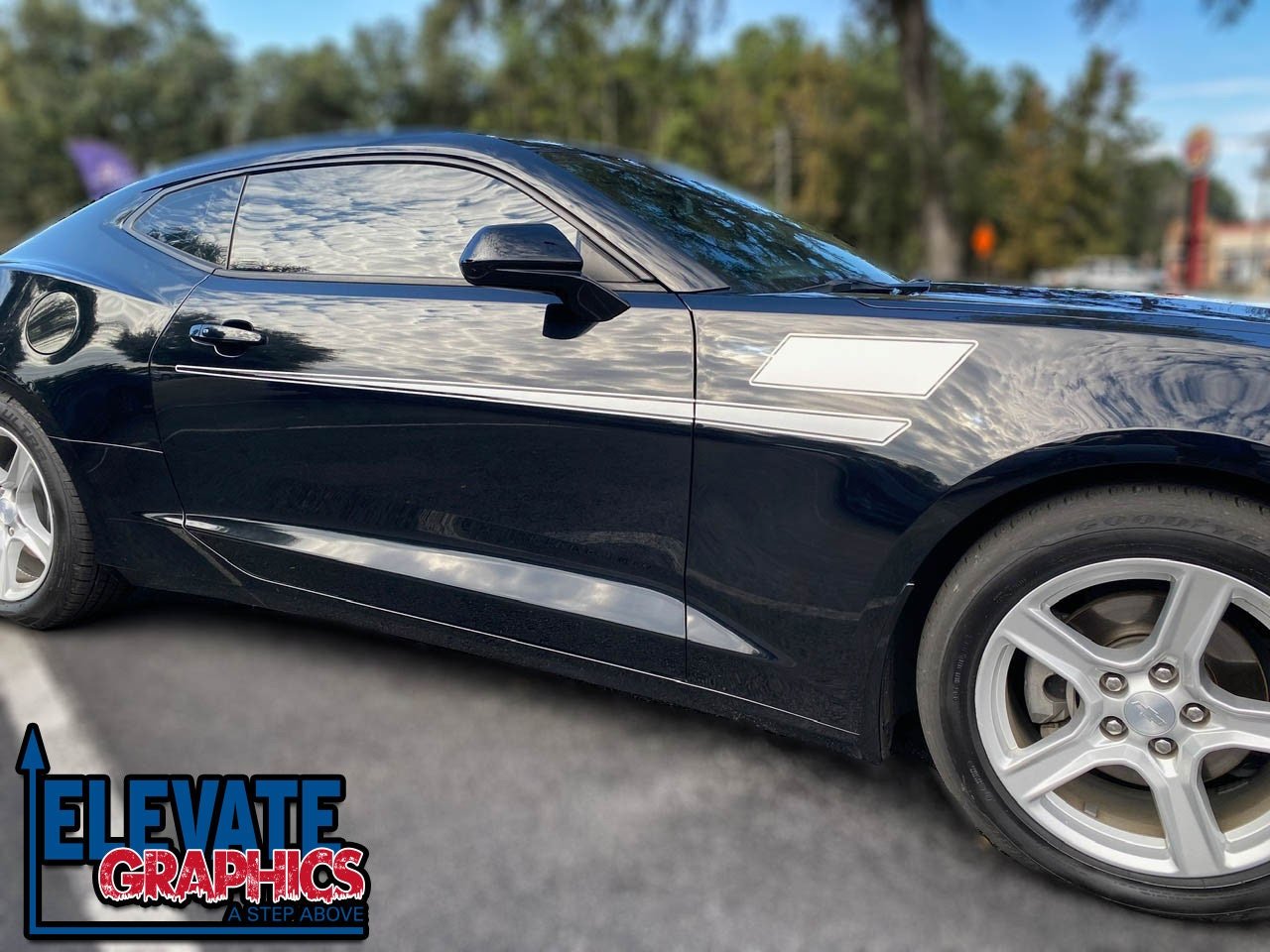 Chevy Camaro Side Lithium Stripes 3M Auto Graphics Vinyl Decals Stickers 2010-2018 - Elevate Graphics