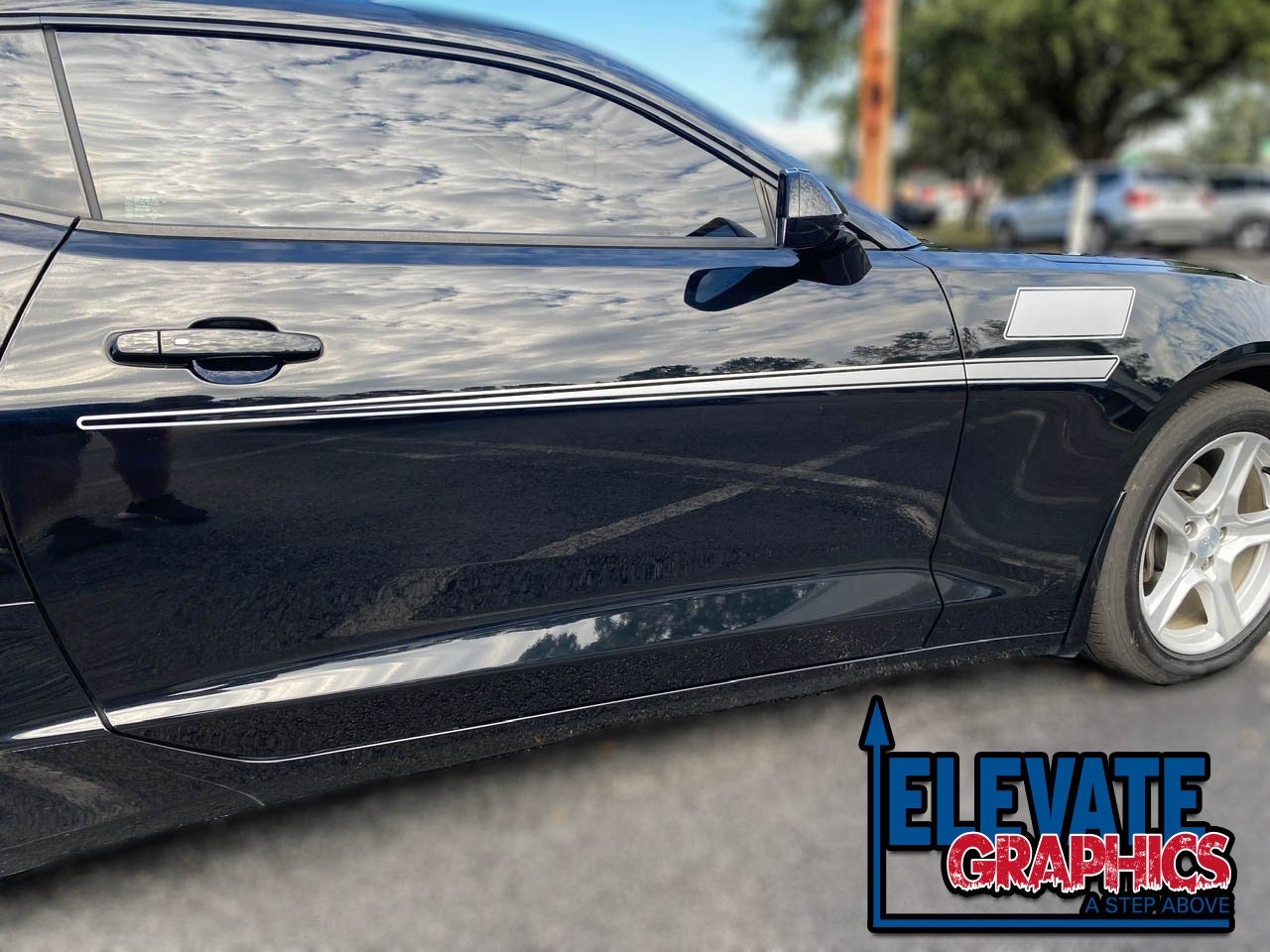 Chevy Camaro Side Lithium Stripes 3M Auto Graphics Vinyl Decals Stickers 2010-2018 - Elevate Graphics
