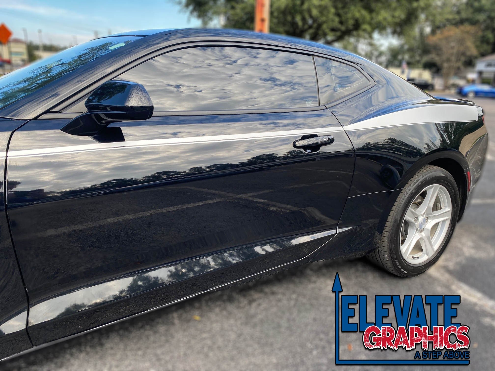 Chevy Camaro Side Sling Stripes 3M Auto Graphics Vinyl Decals Stickers 2010-2018 - Elevate Graphics