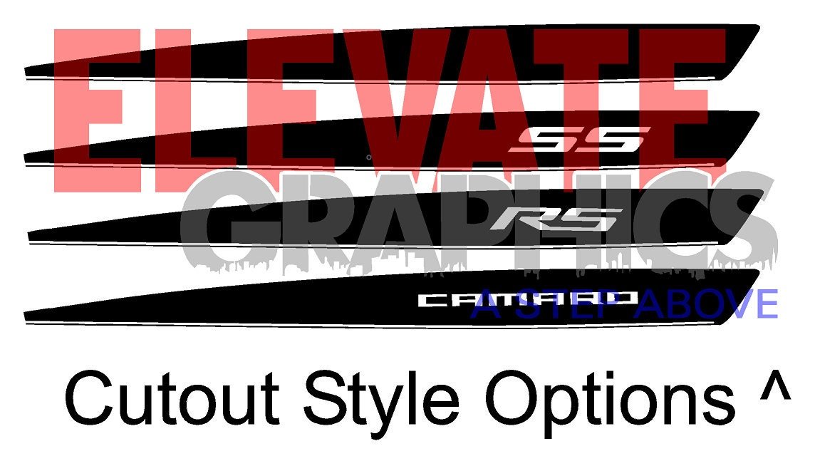 Chevy Camaro Side Sling Stripes 3M Auto Graphics Vinyl Decals Stickers 2010-2018 - Elevate Graphics