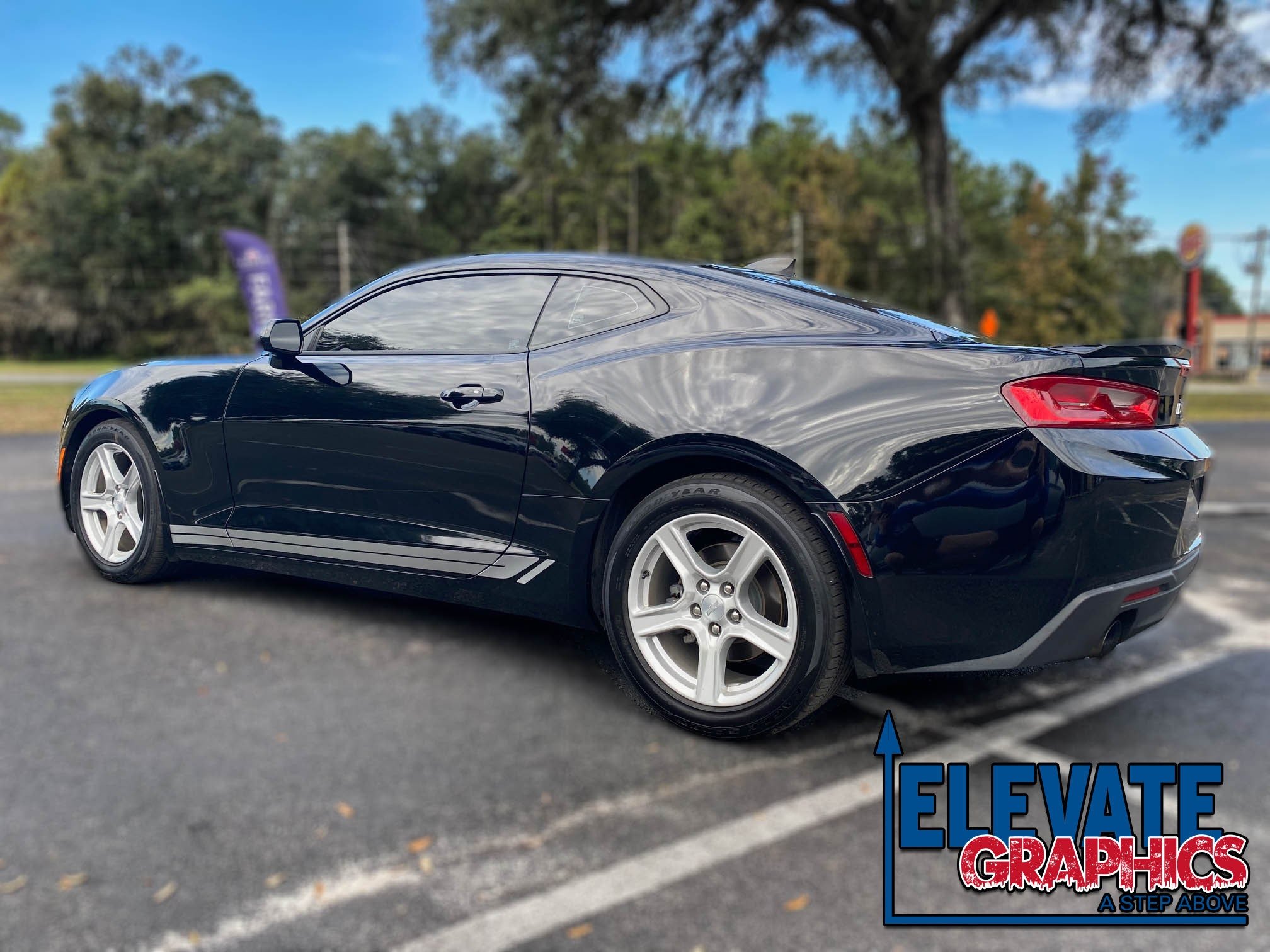 Chevy Camaro Side Rocker Runner Stripes 3M Auto Graphics Vinyl Decals Years 2016-2018 - Elevate Graphics