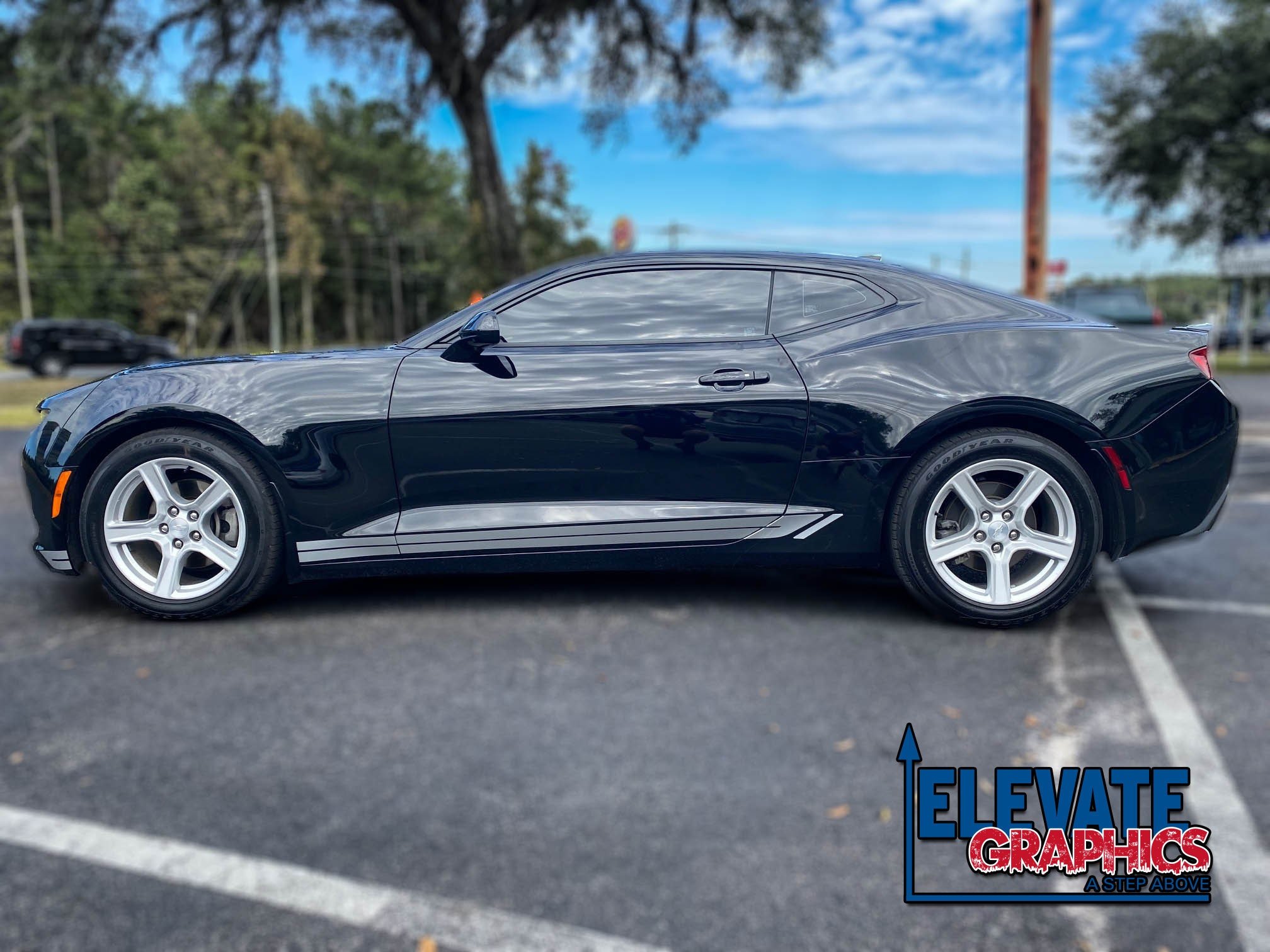 Chevy Camaro Side Rocker Runner Stripes 3M Auto Graphics Vinyl Decals Years 2016-2018 - Elevate Graphics