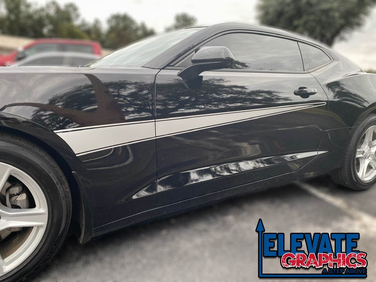 Chevy Camaro Side Slingshot Stripes Auto 3M Graphics Vinyl Decals Stickers Years 2010-2018 - Elevate Graphics