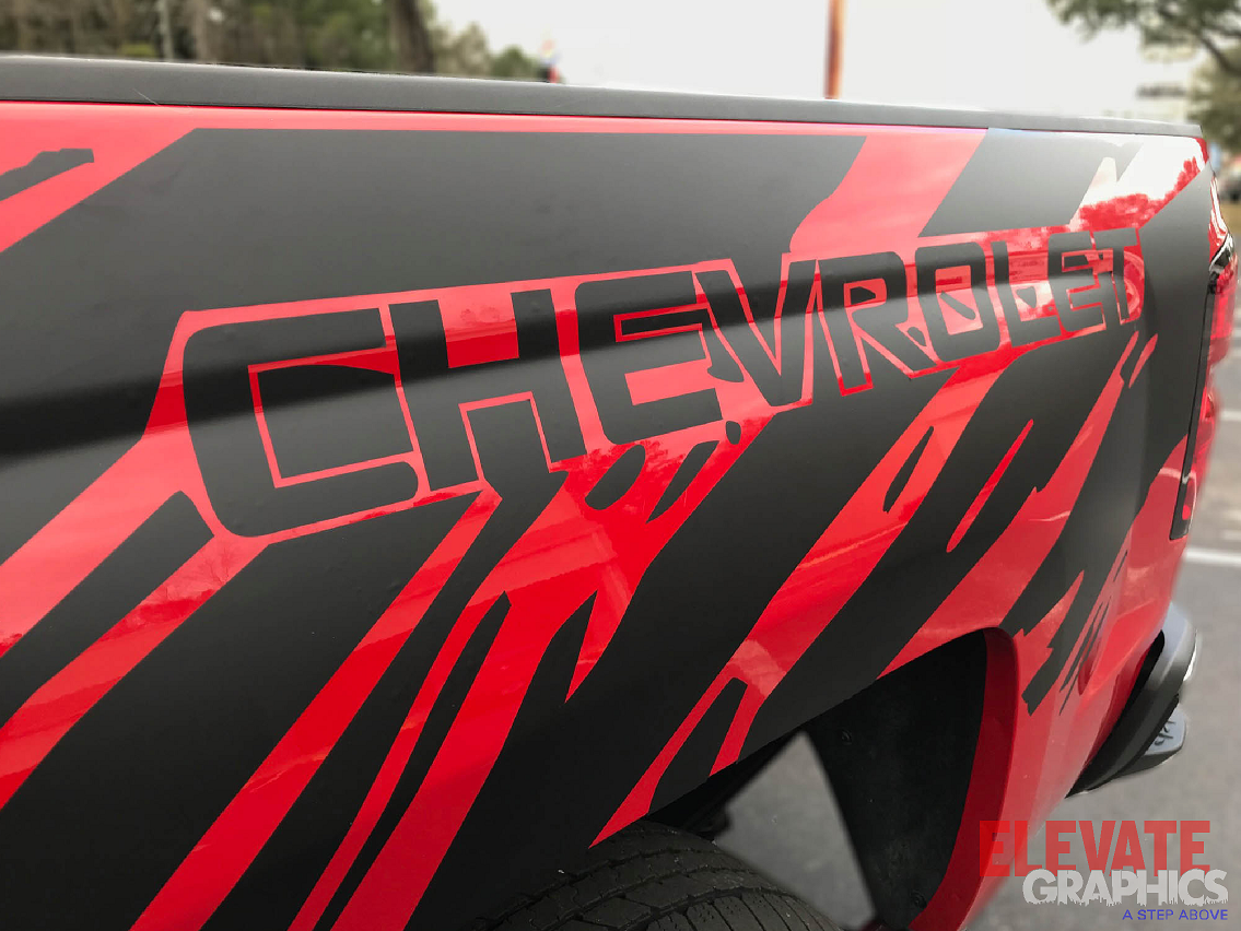 Chevy Silverado Side Splatter Stripes Auto Vinyl Graphics 3M Decals OEM ...