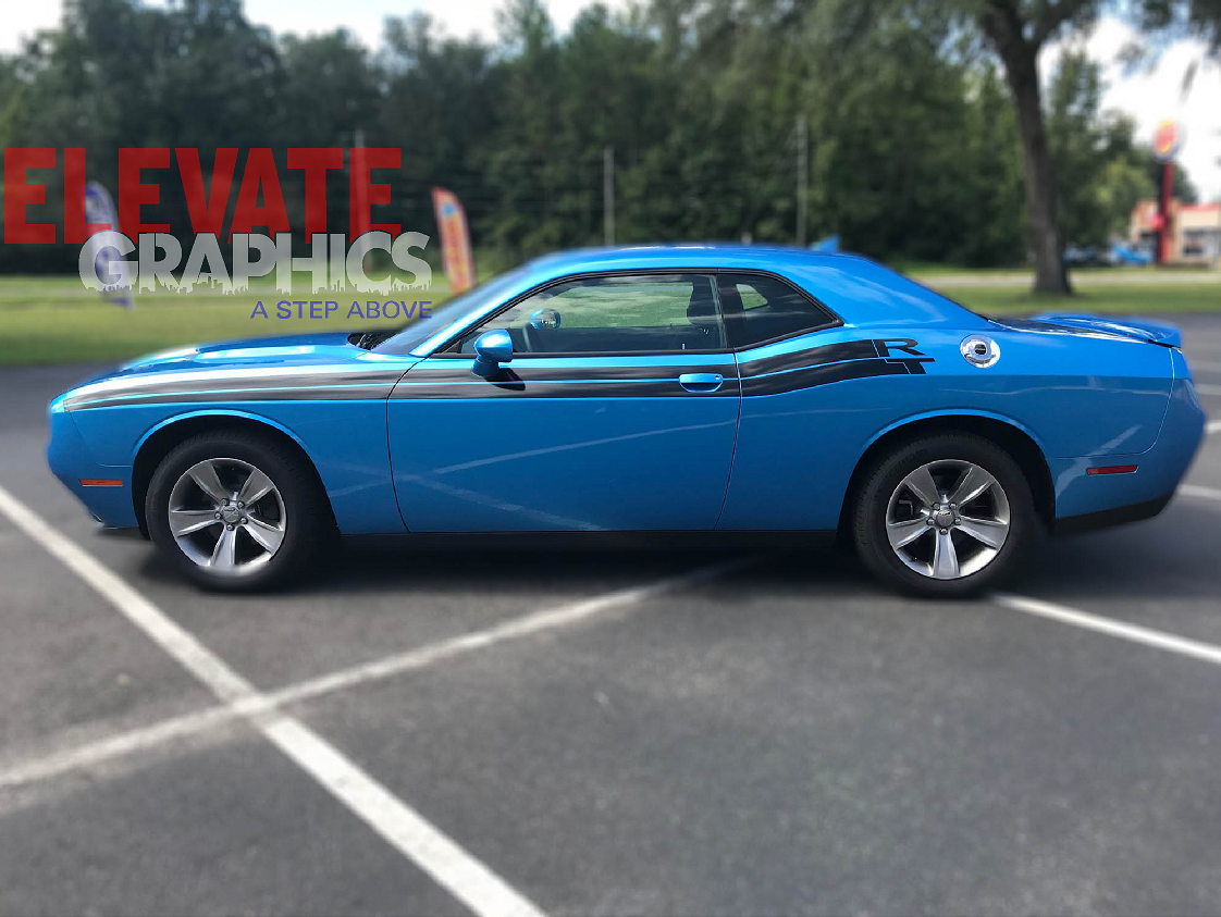 Challenger Rt Graphics Dodge Challenger Side RT Beast Stripes: Auto Vinyl Graphics 3M Decals ...