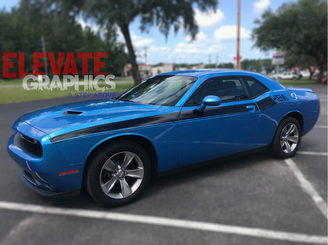 Dodge Challenger Side RT Beast Stripes: Auto Vinyl Graphics 3M Decals ...
