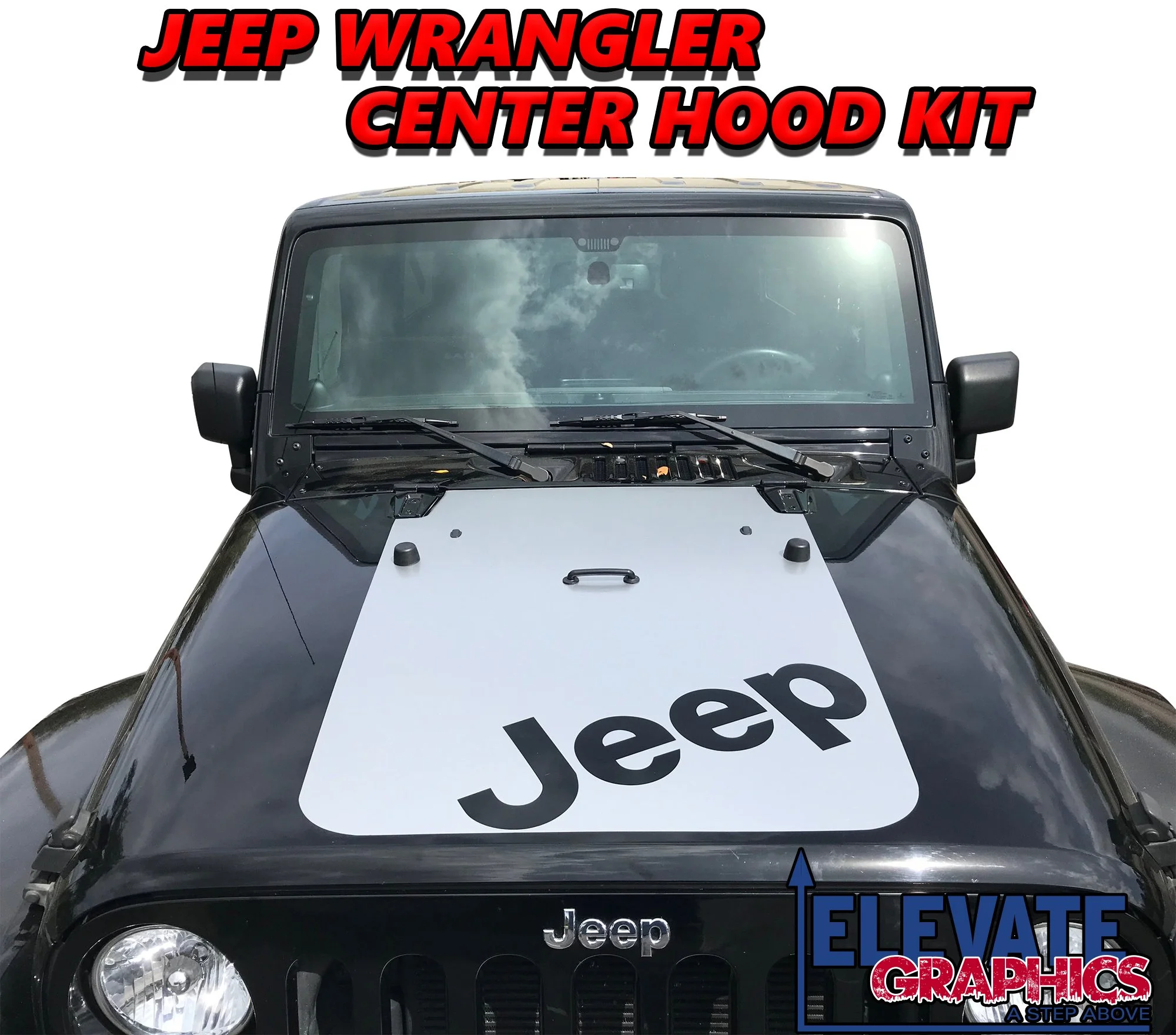 Jeep Wrangler Center Hood Stripes Auto Vinyl Graphics 3M Decals And
