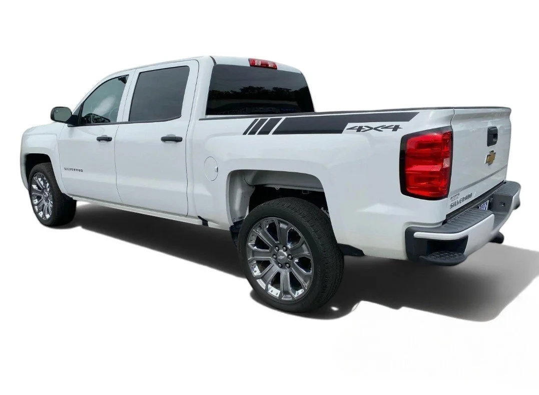 Fits Chevy Silverado Side Gladiator Stripes: Auto Vinyl Graphics Decals And Stickers Fits Years 1999-2027