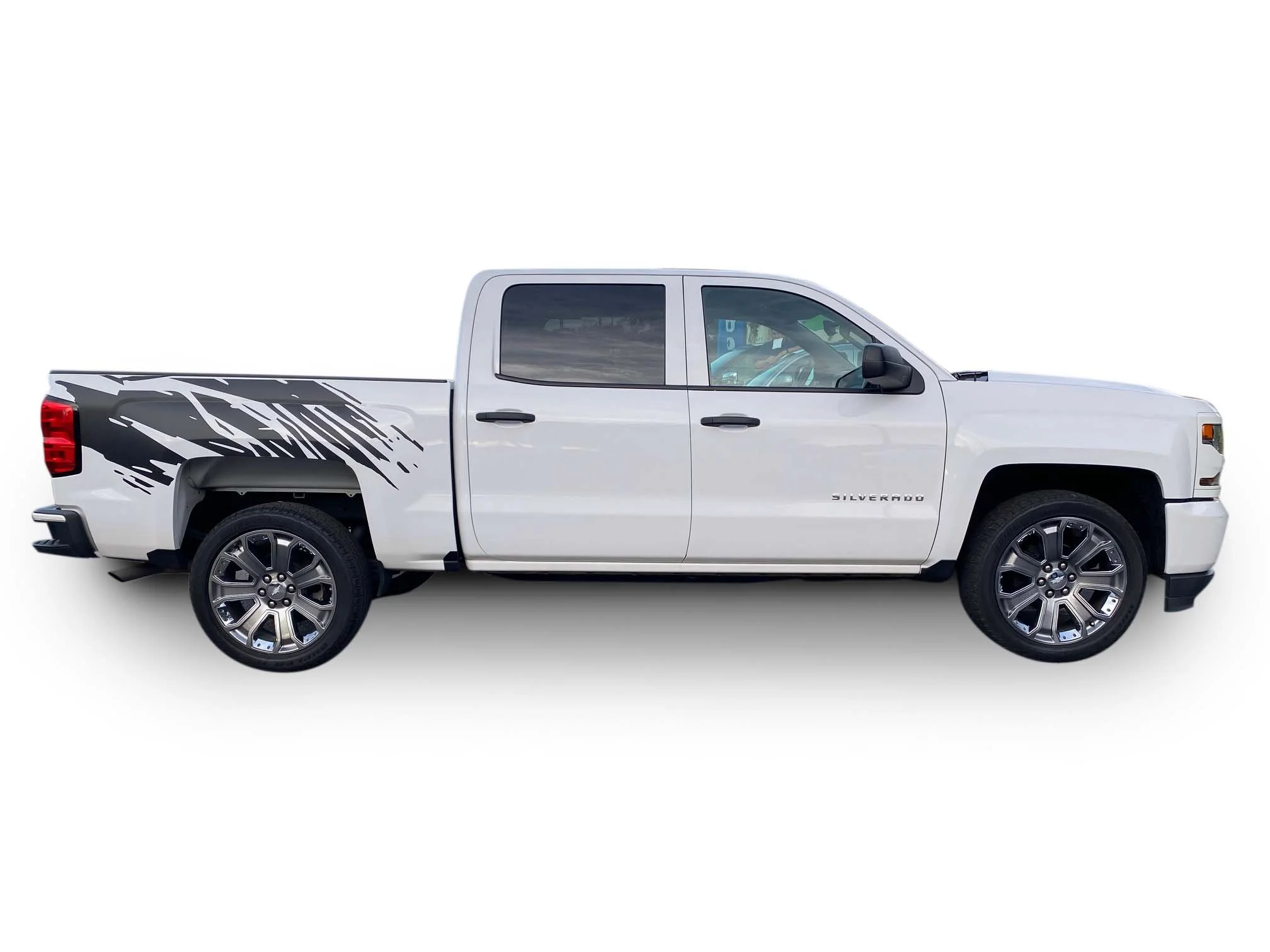 Fits Chevy Silverado Side Splatter Stripes: Auto Vinyl Graphics Decals And Stickers Fits Years 2007-2018